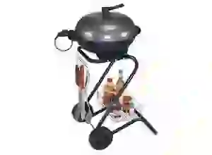 Elektrogrill 2000W Ø 42 cm mit Deckel und Standfuß ML-Design