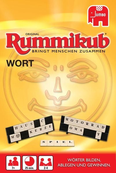 Original Rummikub Wort Kompakt in Metalldose, Brettspiel