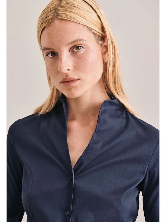 Seidensticker, Kelchkragenbluse ' Schwarze Rose '