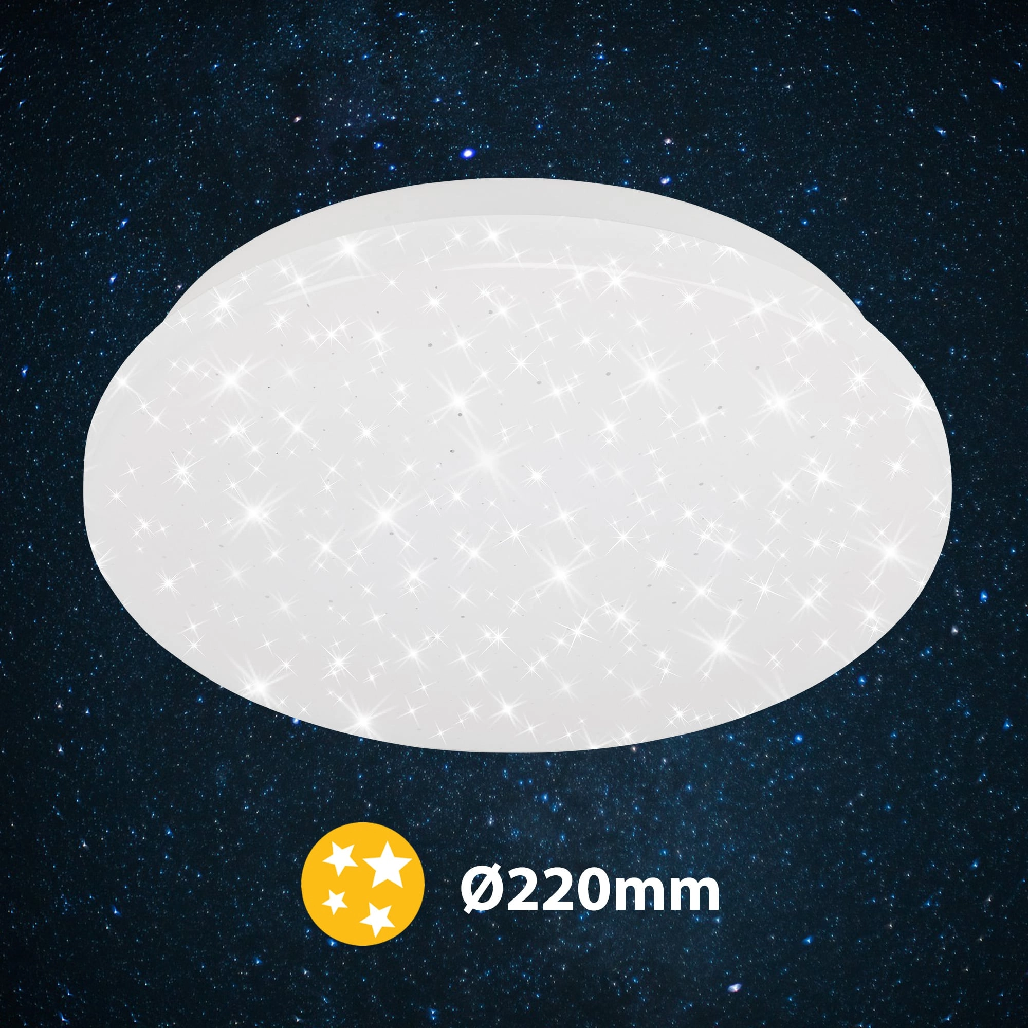 STERNENHIMMEL LED Deckenleuchte, Ø 22 cm, 8 W, Weiß