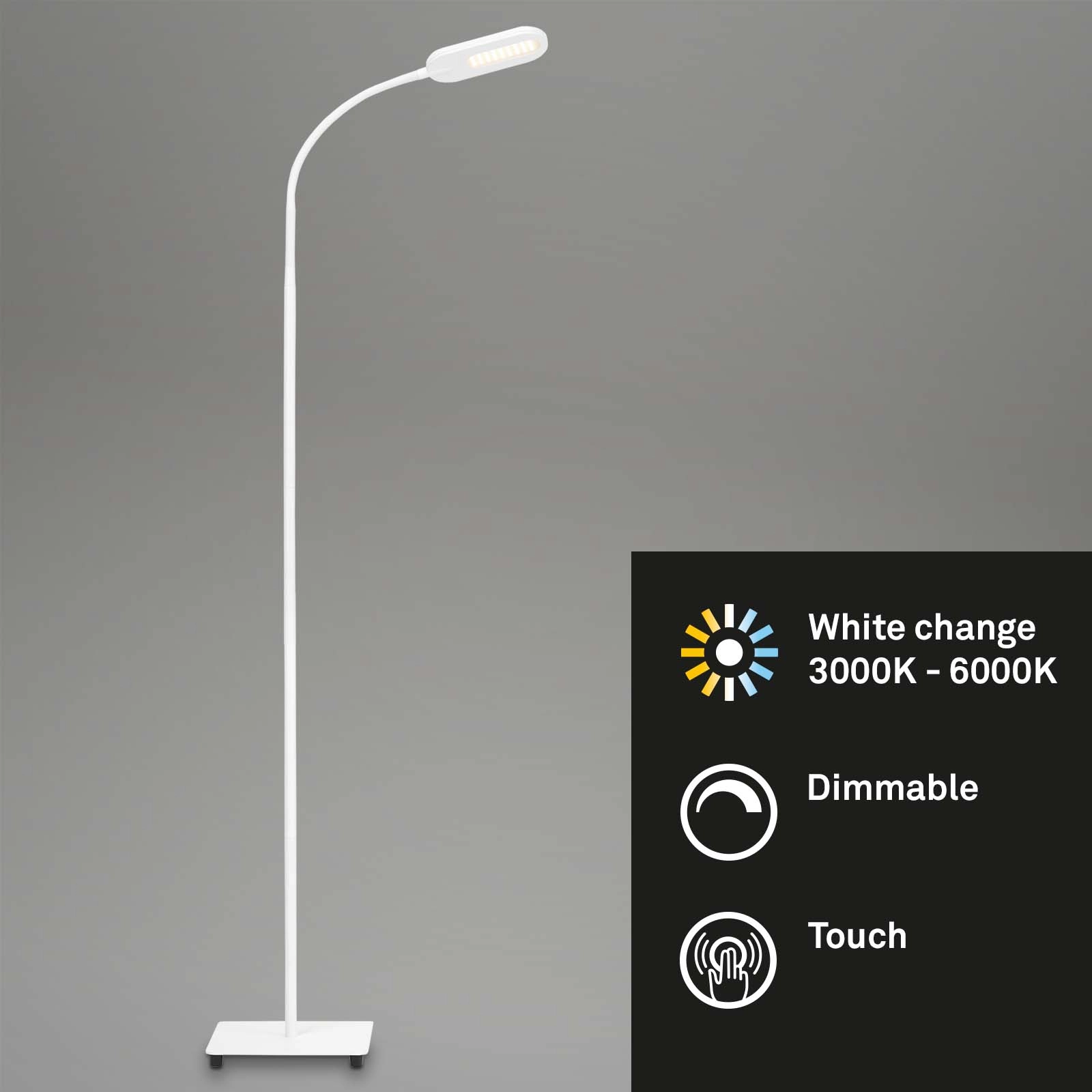 CCT LED Stehleuchte, 158,6 cm, 8 W, Weiß