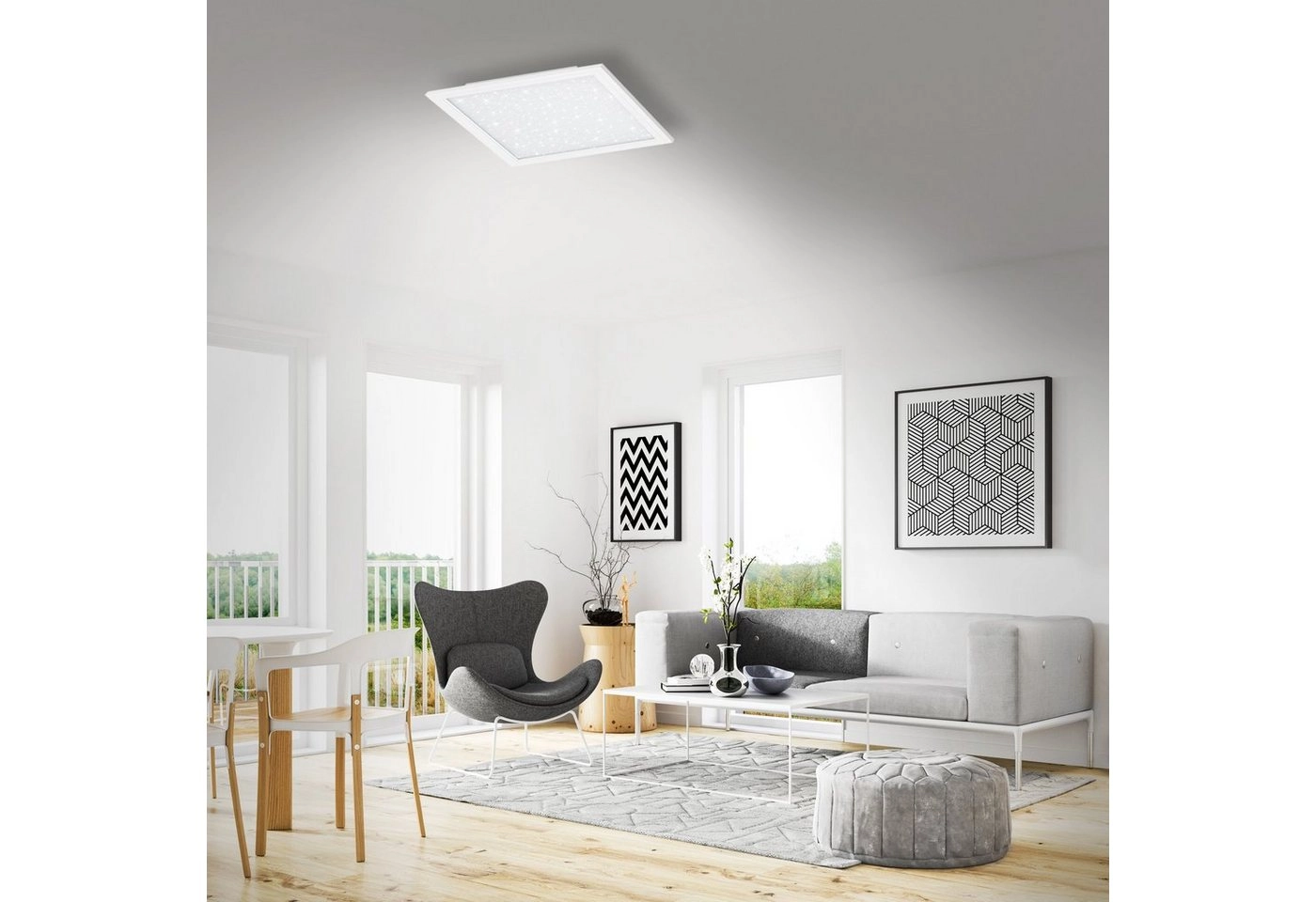 STERNENHIMMEL LED Panel, 59,5 cm, 4100 LUMEN, 38 WATT, Weiß