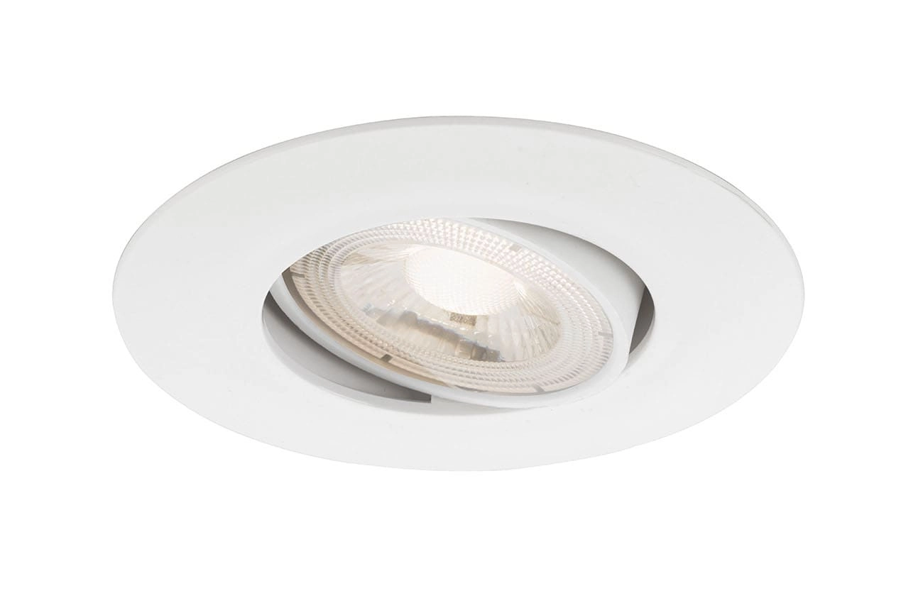 Ultraflache LED Einbauleuchte, Ø 9 cm, 4,9 W, Weiß