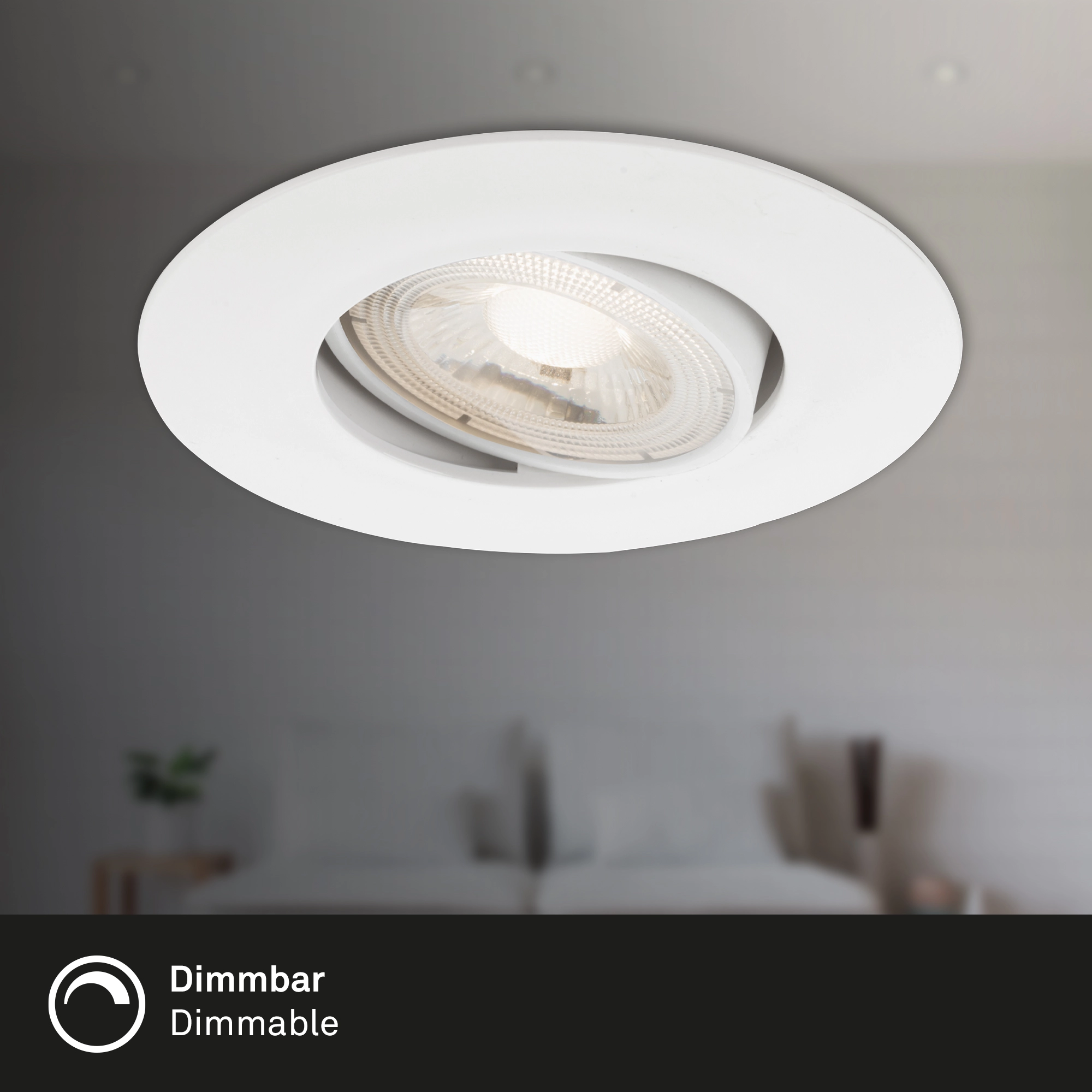 LED Einbauleuchte, Ø 9 cm, 5 W, Weiß