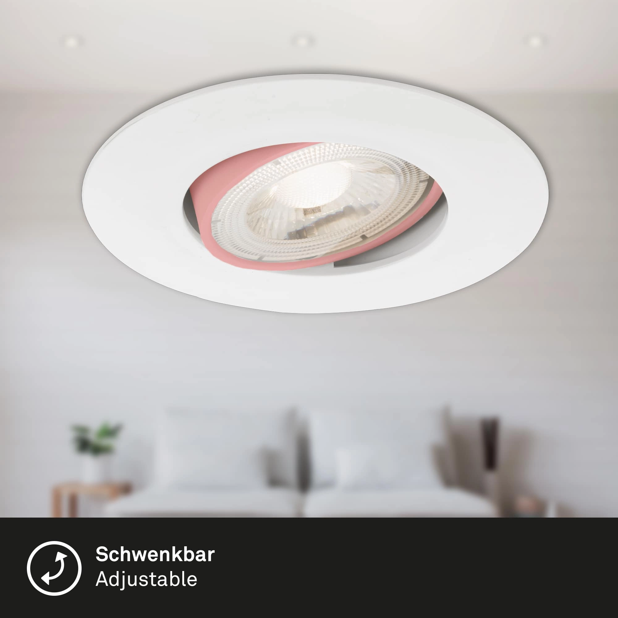 LED Einbauleuchte, Ø 9 cm, 5 W, Weiß