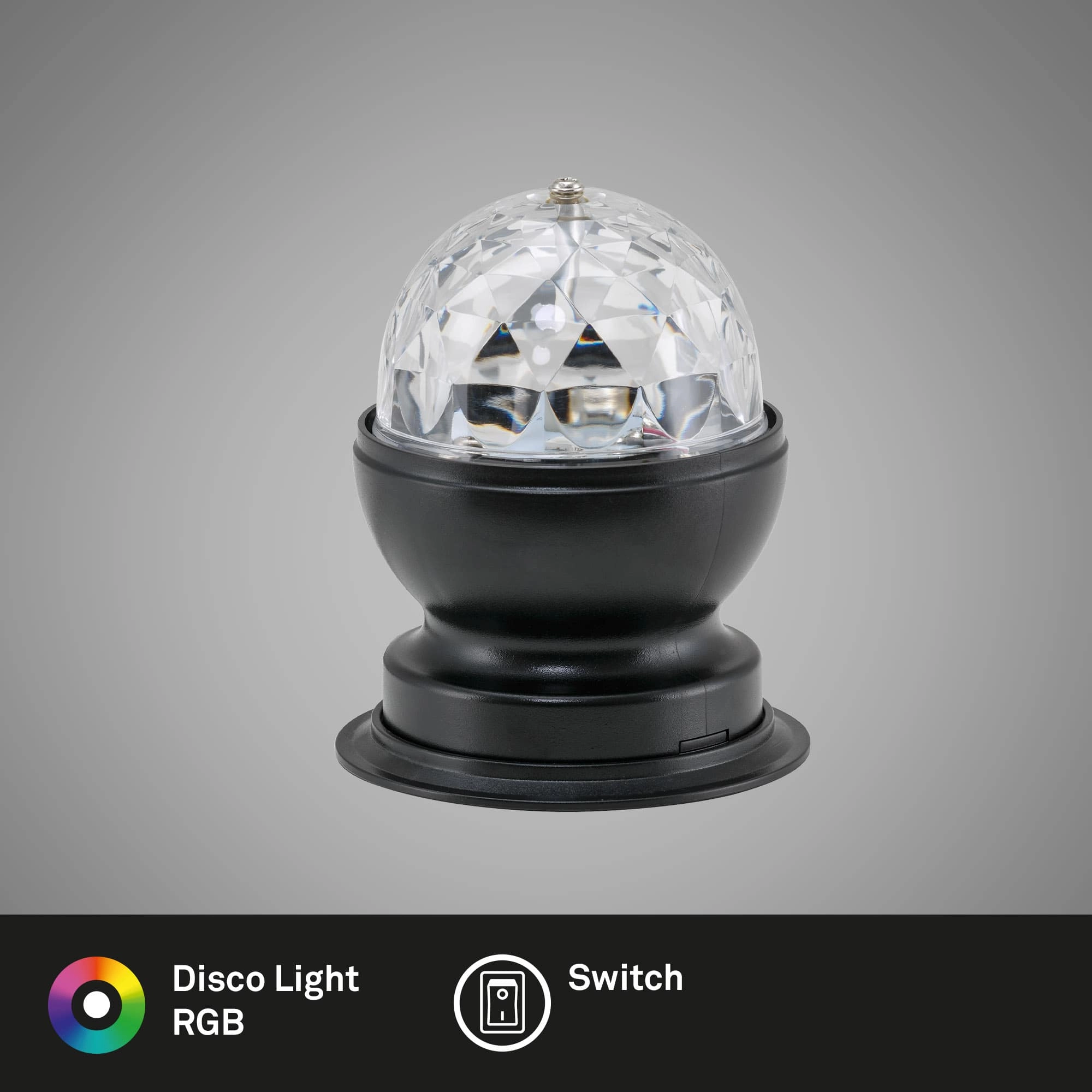 RGB LED Tischleuchte, Ø 8,8 cm, 3 W, Schwarz