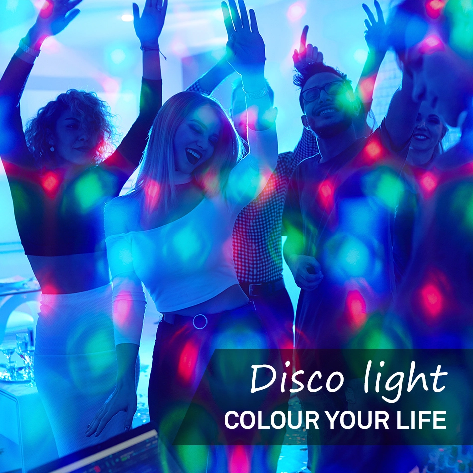 RGB LED Tischleuchte, Ø 12,5 cm, 3 W, Schwarz