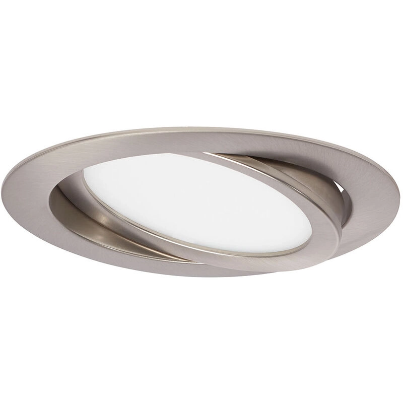 3er Set LED Einbauleuchte, Ø 14 cm, 9 W, Matt-Nickel