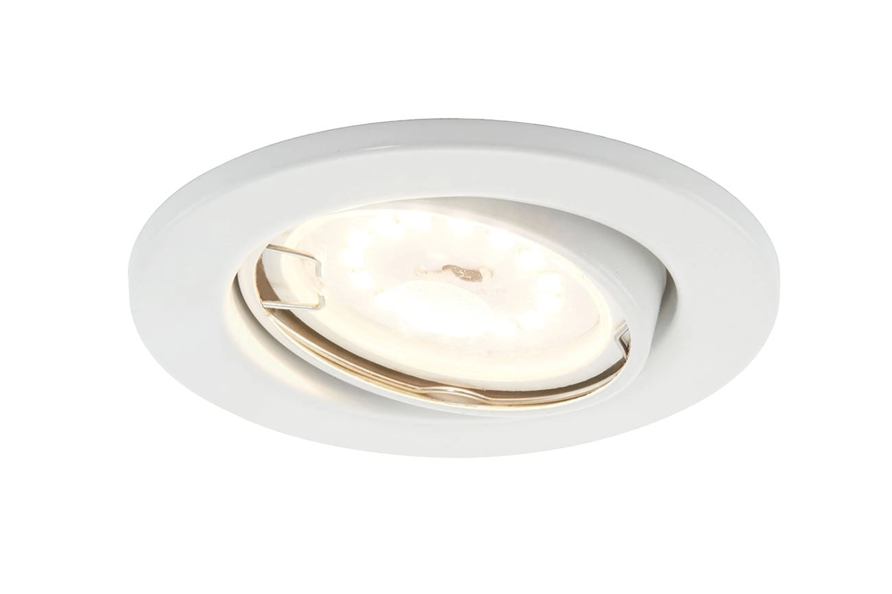 3er Set LED Einbauleuchte, Ø 8,6 cm, 5 W, Weiß