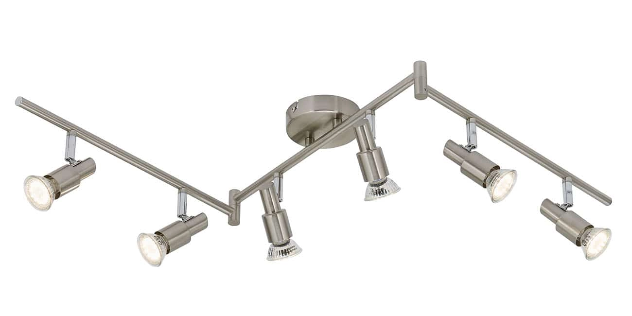 LED Spot Deckenleuchte, 120 cm, 18 W, Matt-Nickel