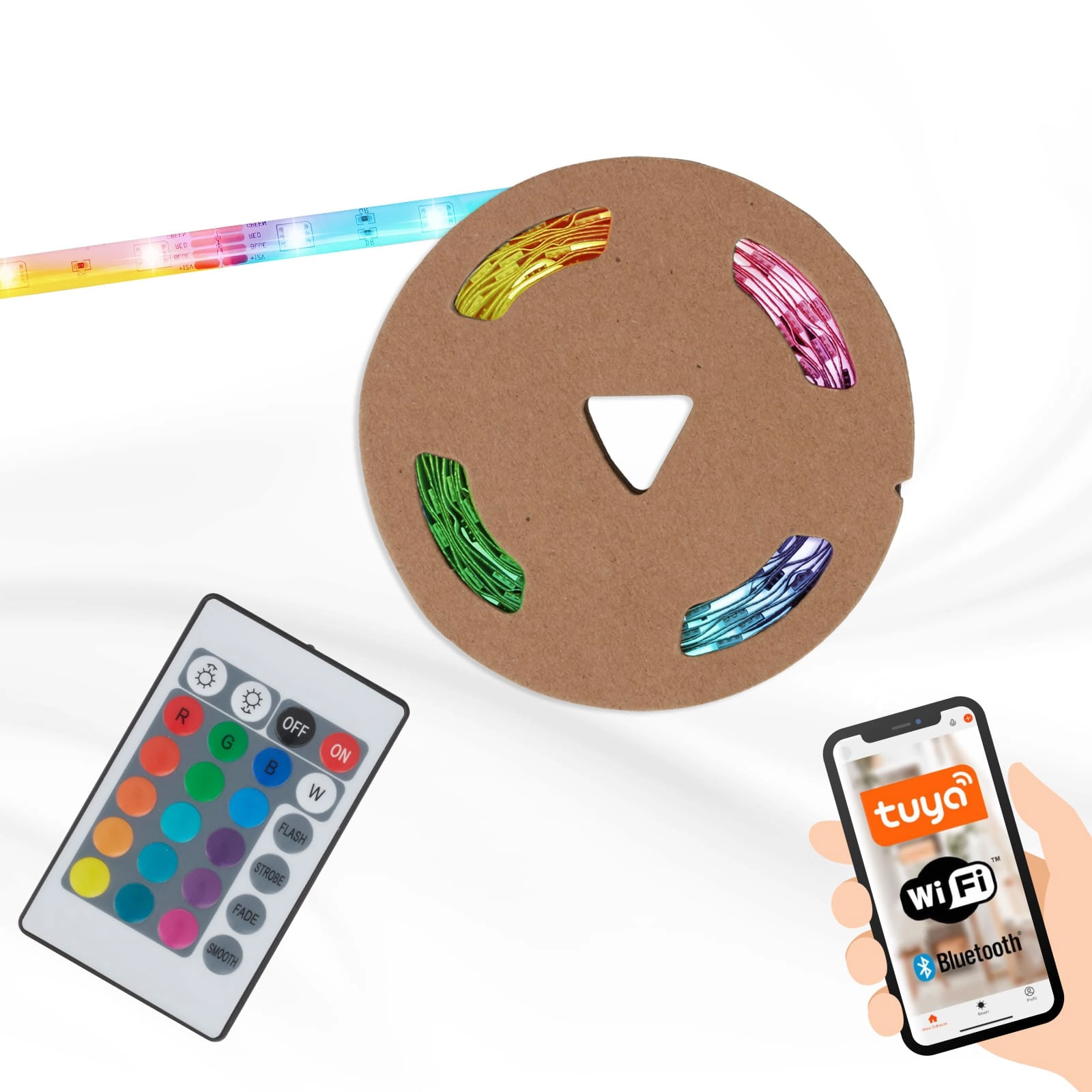 WIFI RGB LED Streifen, 5 Meter, Weiß
