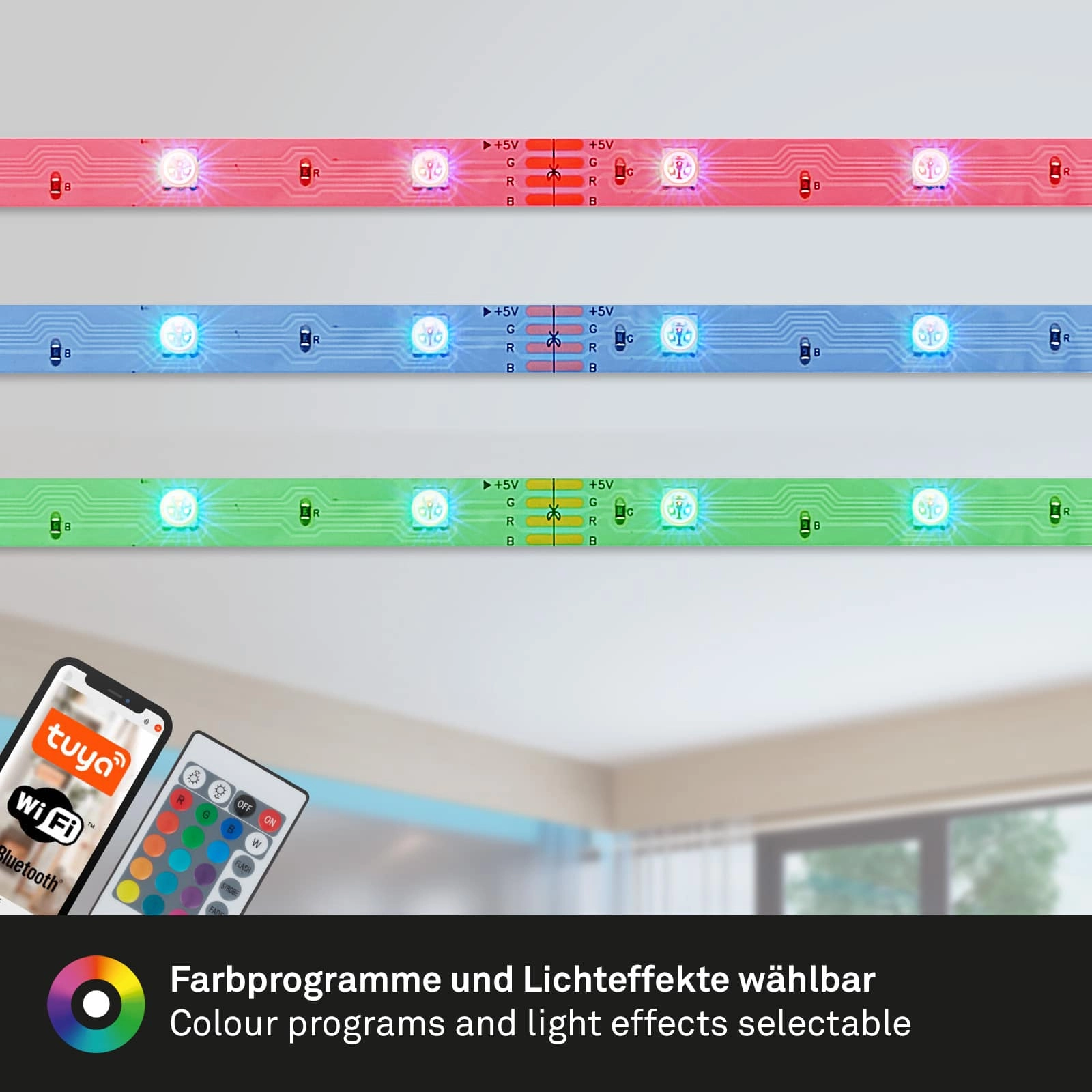 WIFI RGB LED Streifen, 5 Meter, Weiß