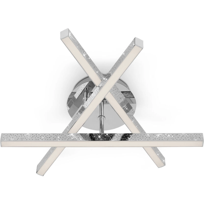 LED Deckenleuchte, 40 cm, 15 W, 2200 lm, Chrom