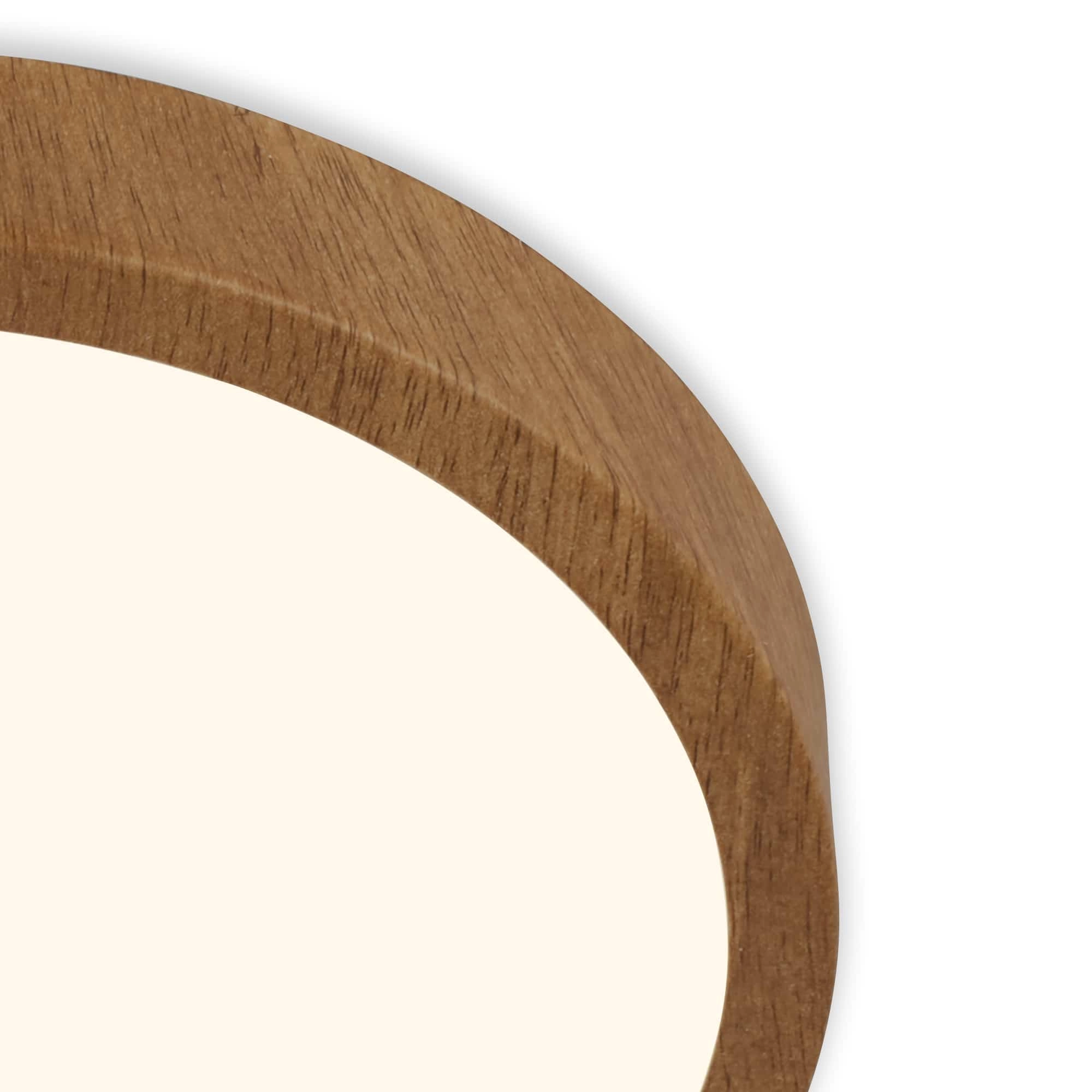 LED Aufbauleuchte, Ø 38 cm, LED-Platine, 24 W, 2900 lm, holzfarbig