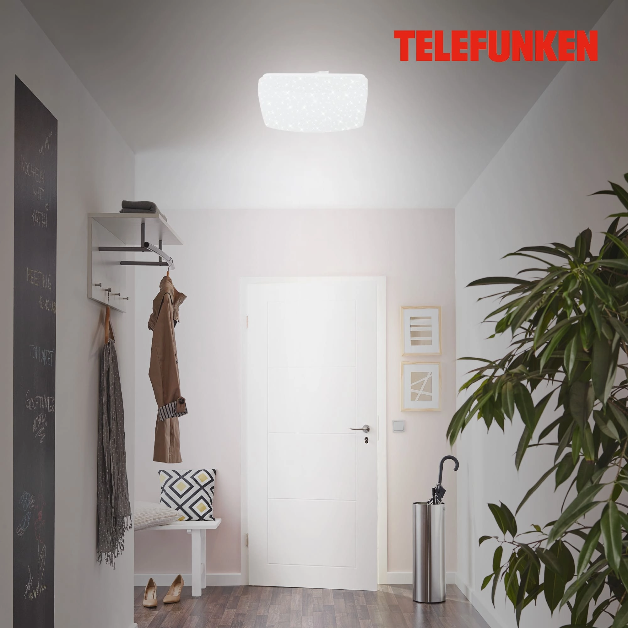 TELEFUNKEN Sensor LED Deckenleuchte, 27 cm, 12 W, Weiß