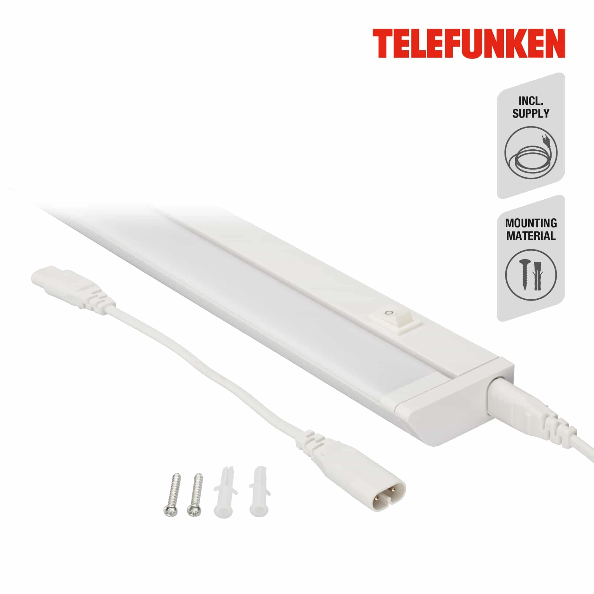 TELEFUNKEN LED Unterbauleuchte, 55 cm, 8,5 W, Weiß