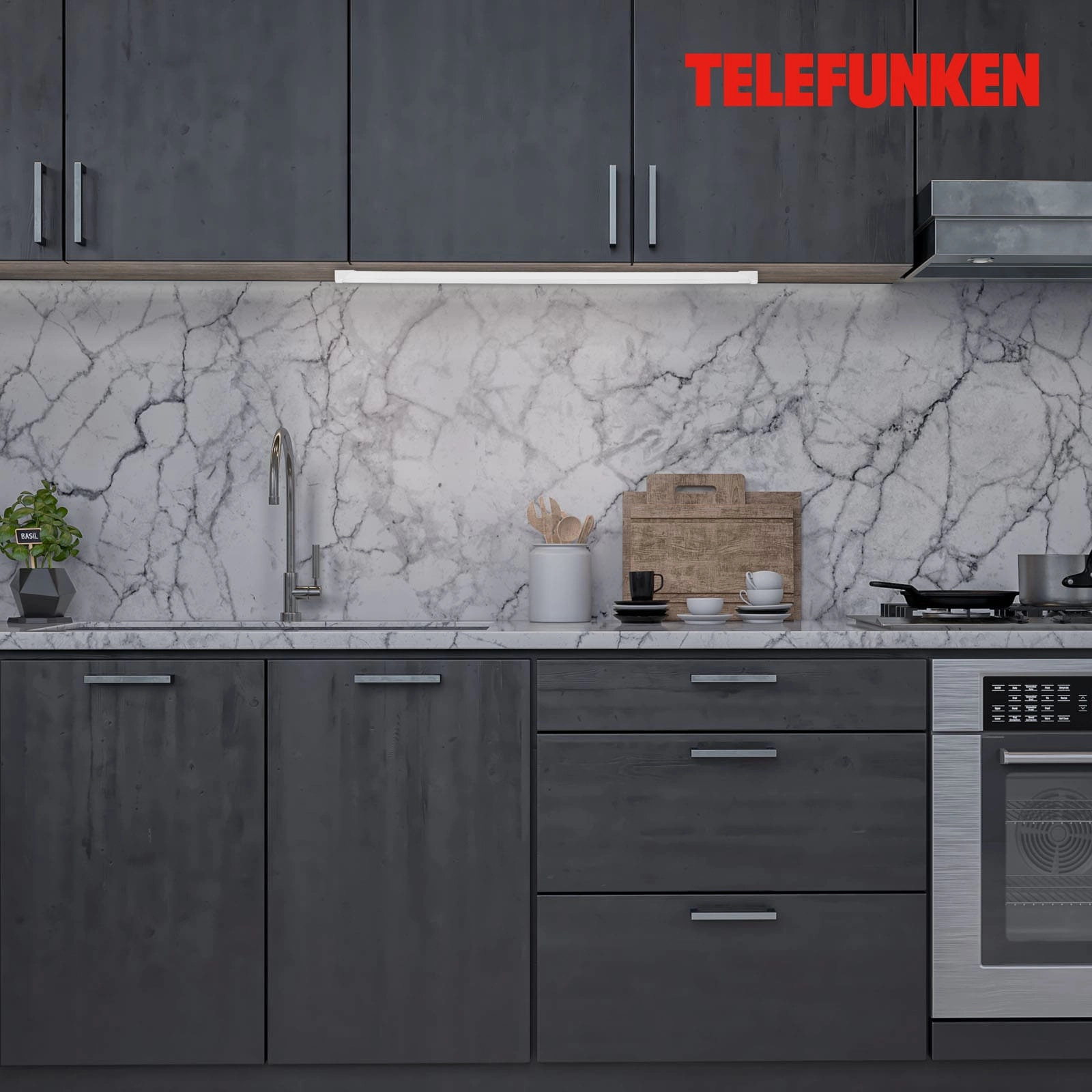 TELEFUNKEN LED Unterbauleuchte, 117,4 cm, 14 W, Weiß