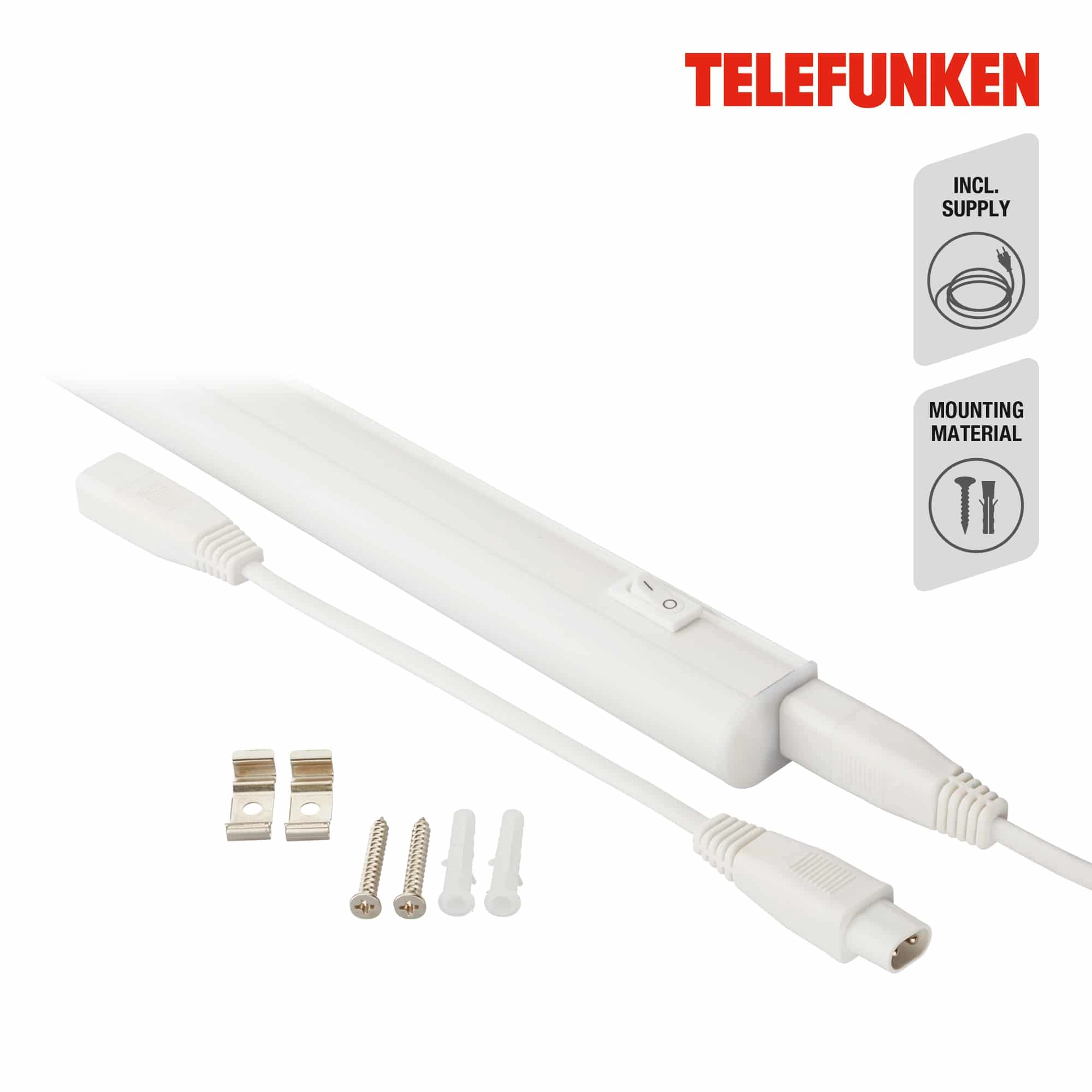 TELEFUNKEN LED Unterbauleuchte, 87,3 cm, 10 W, Weiß