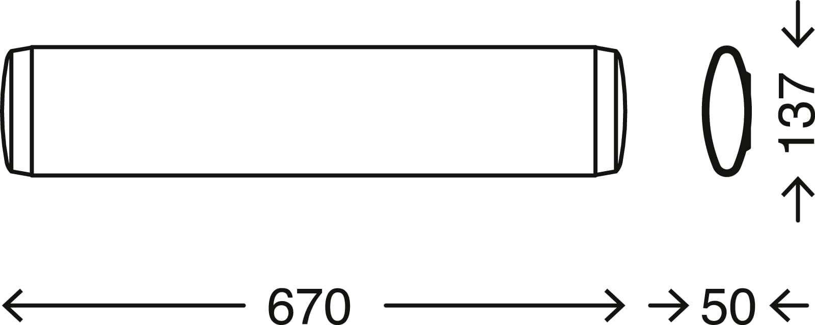 TELEFUNKEN LED Deckenleuchte, 67 cm, 13 W, Weiß