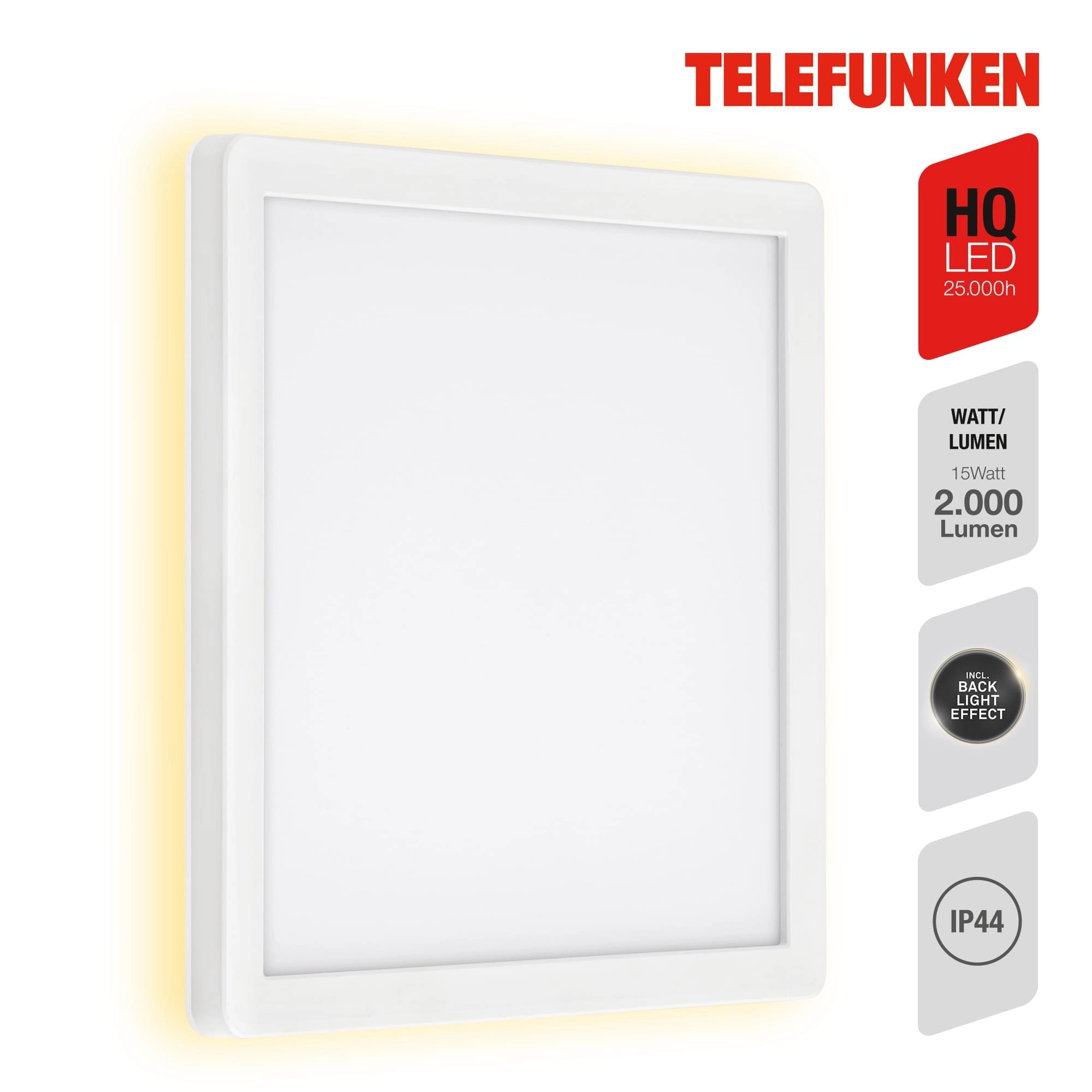 TELEFUNKEN LED Außenwandleuchte, 25 cm, 15 W, Weiß