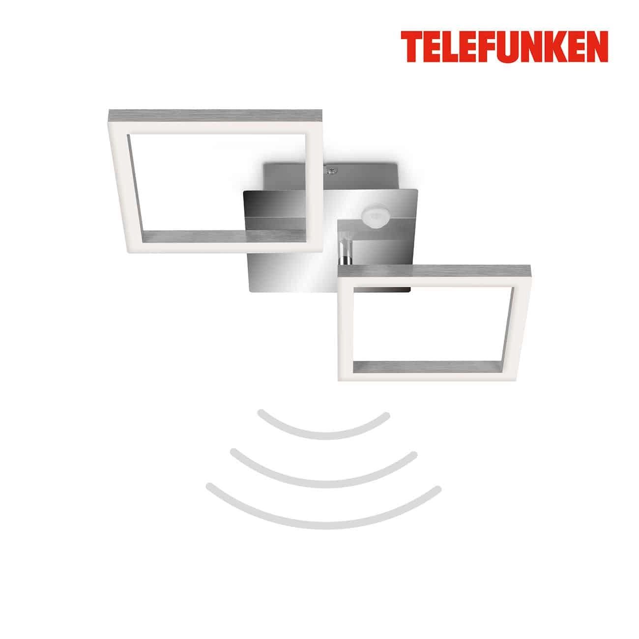 TELEFUNKEN Sensor LED Deckenleuchte, 47 cm, 12 W, Chrom-Alu