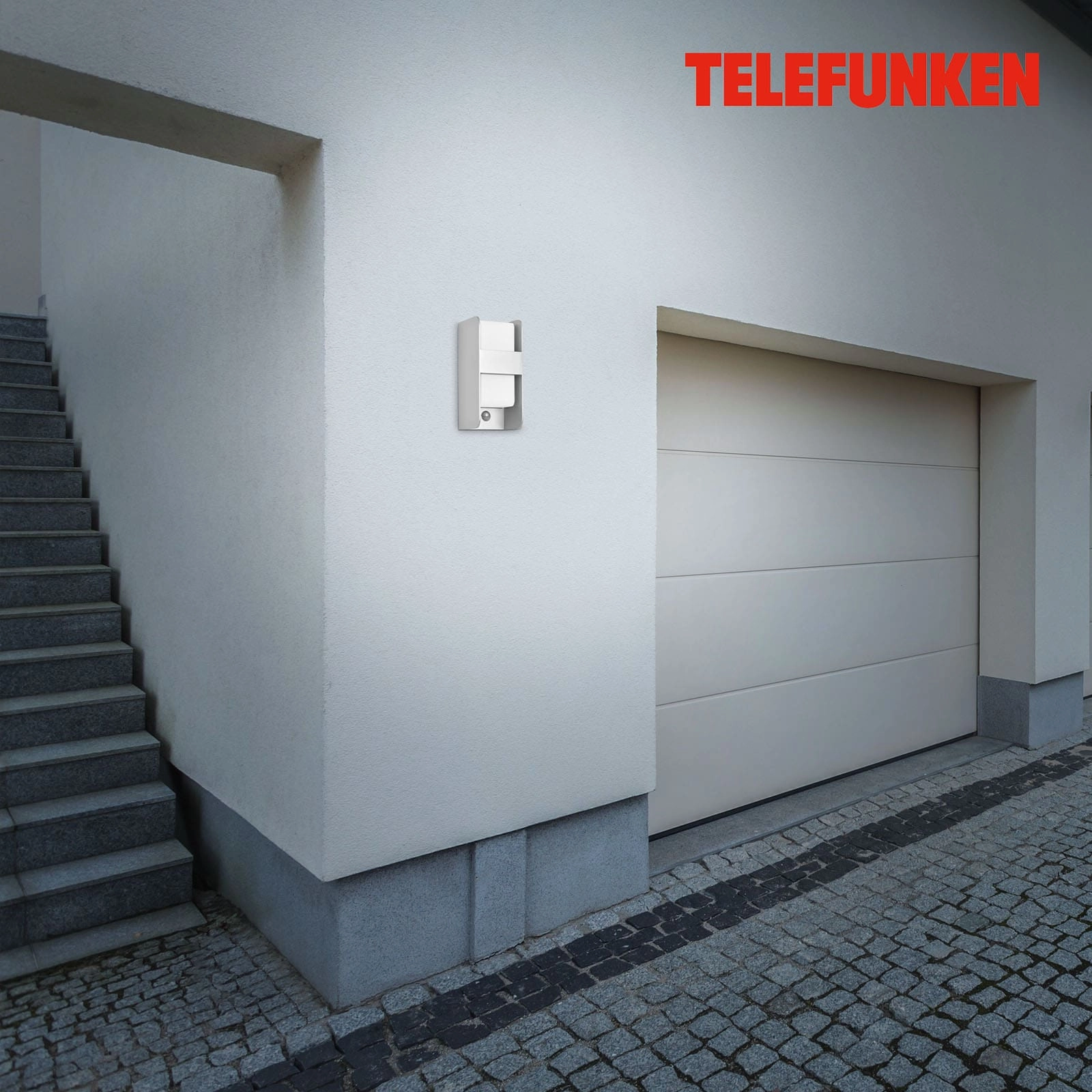 Außenleuchte, Sensor, silber, 1xE27 max. 12W exkl.