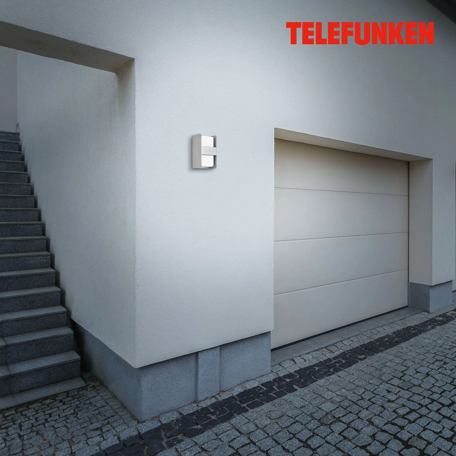 Außenleuchte, silber, 1xE27 exkl./ max. 12W