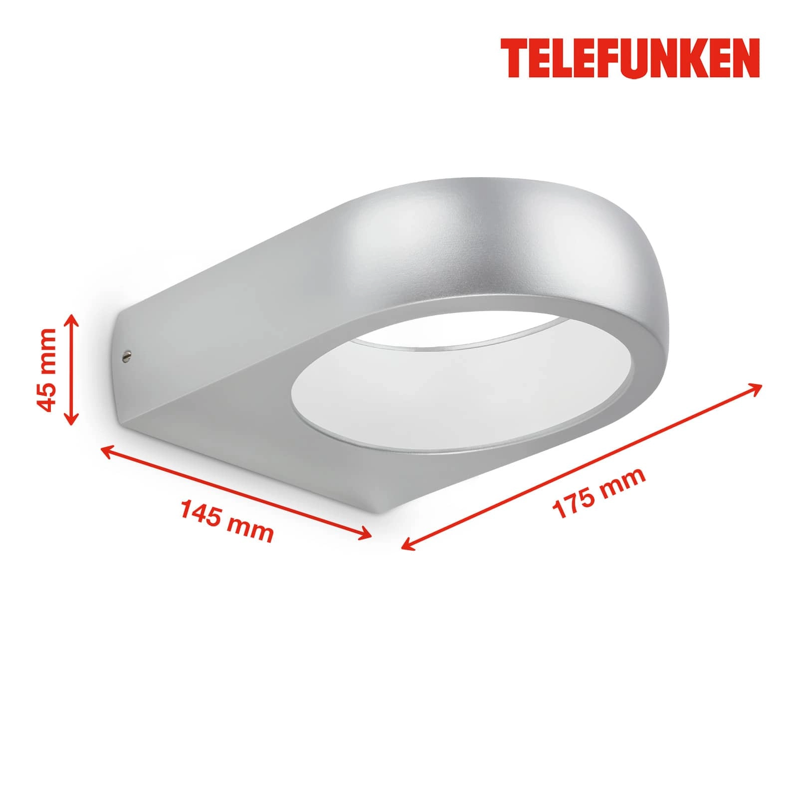 LED Außenleuchte, silber, 1xLED/6,5W