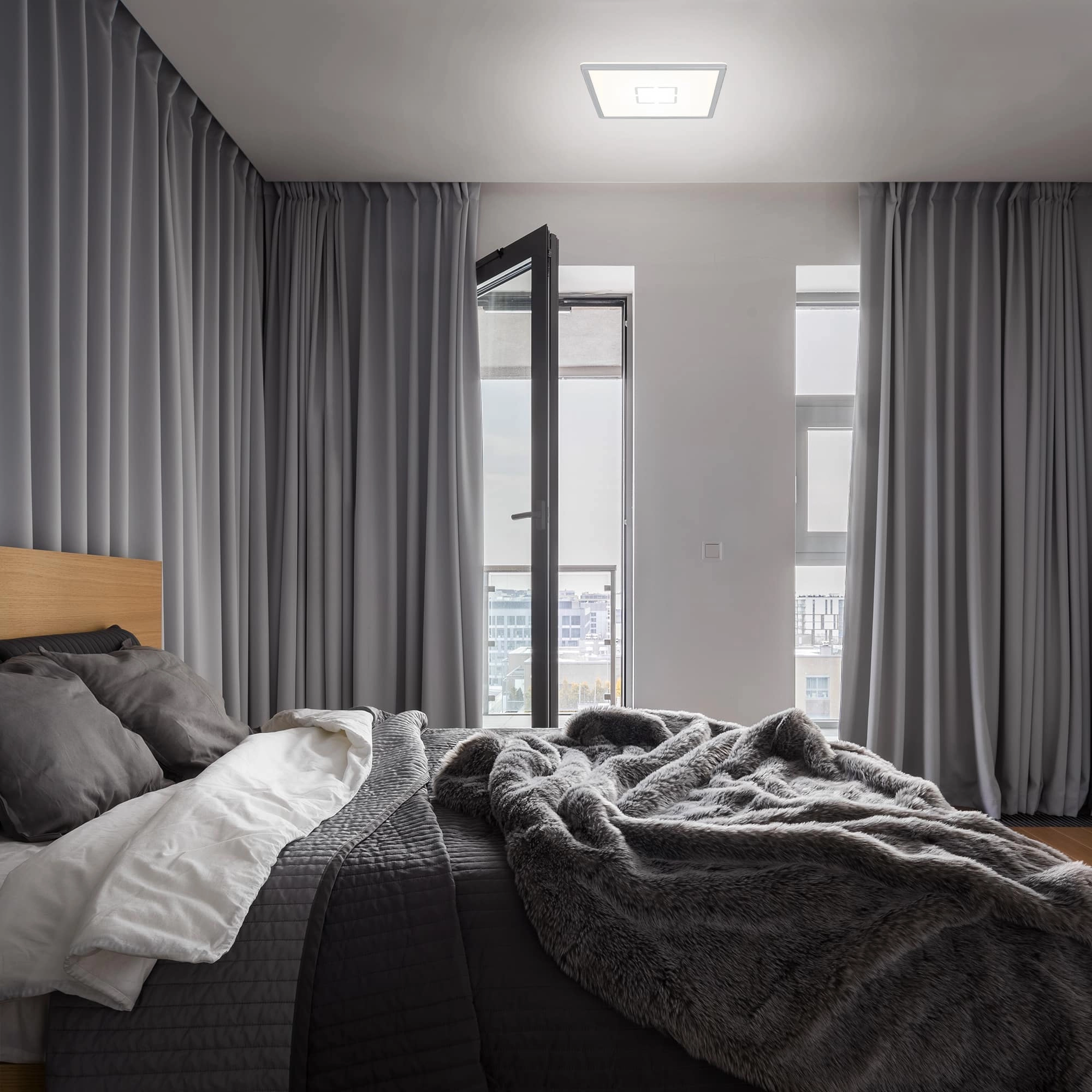 Slim LED Panel, 19 cm, 1400 LUMEN, 12 WATT, Silber