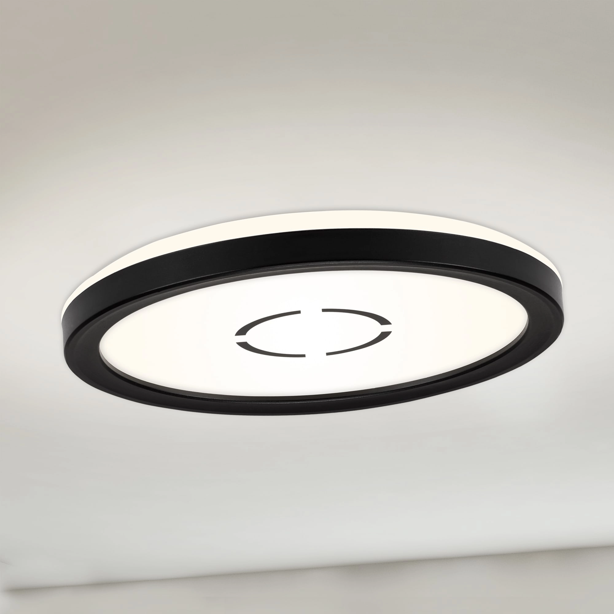 Slim LED Panel, Ø 19 cm, 1400 LUMEN, 12 WATT, Schwarz