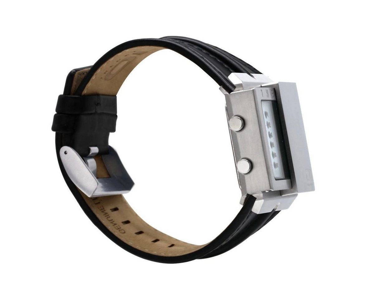 The One Binäruhr "Slider" silberfarben