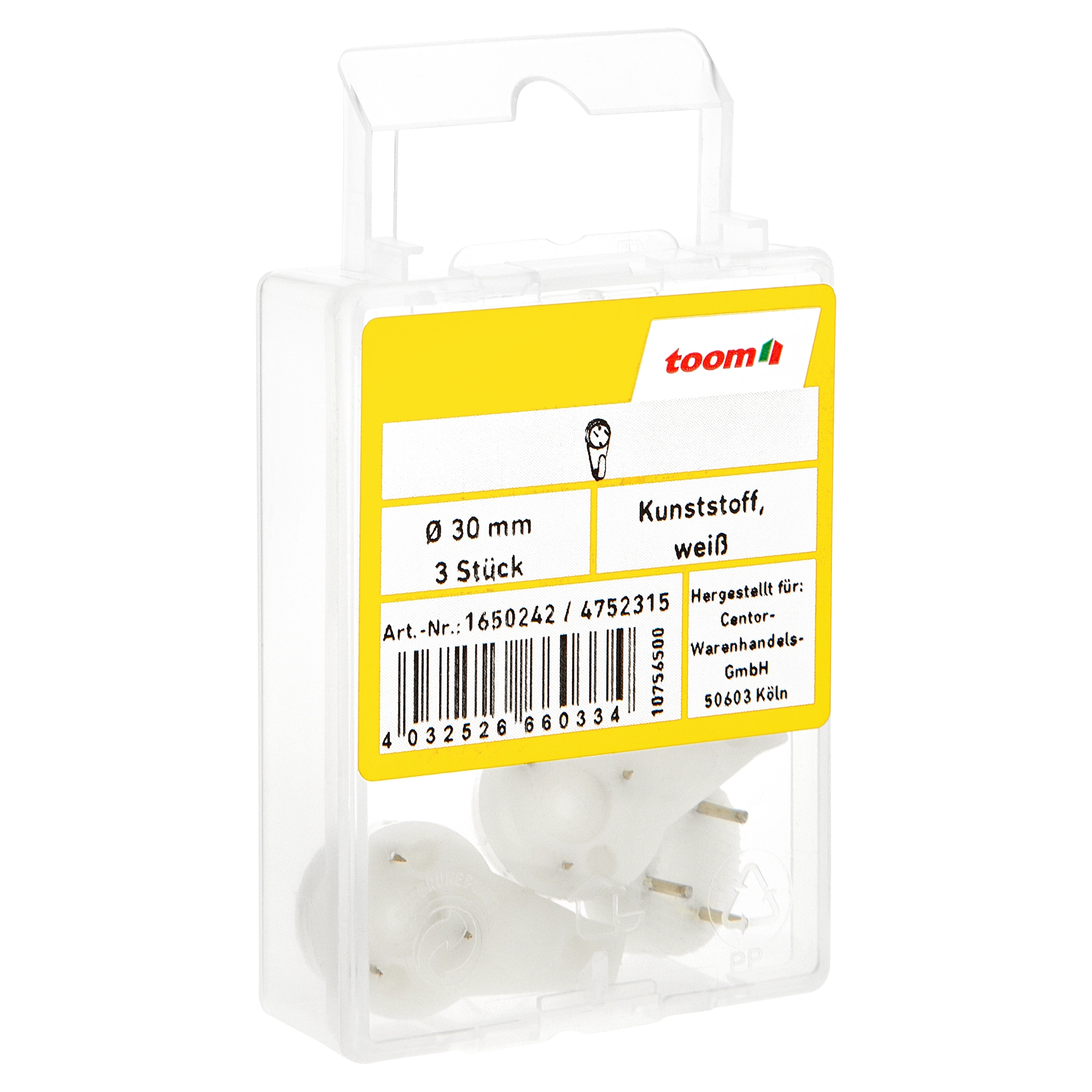 toom Wandhaken Ø 30 mm 3 Stück