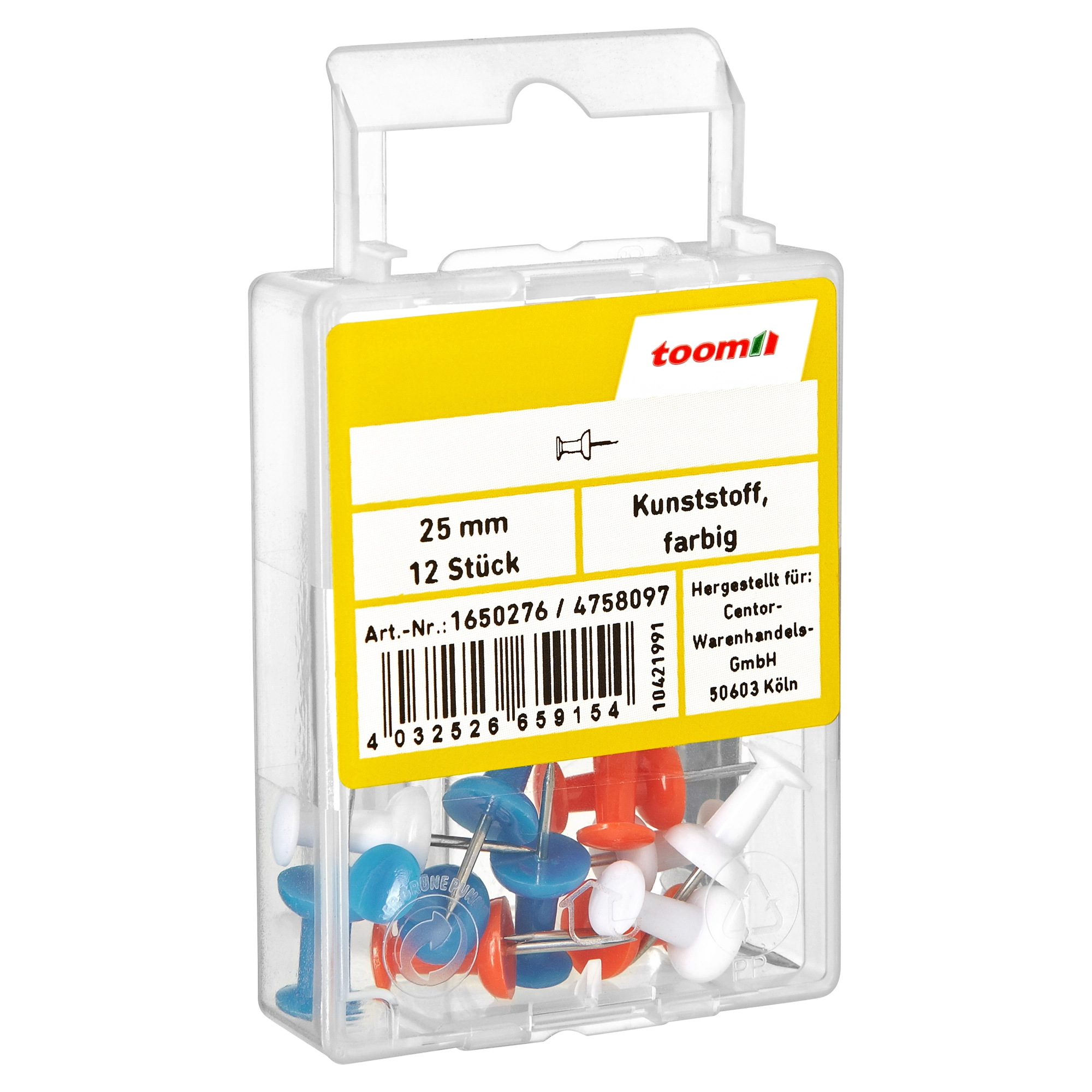 toom Pinnwandstifte Sortiment 12 Stück