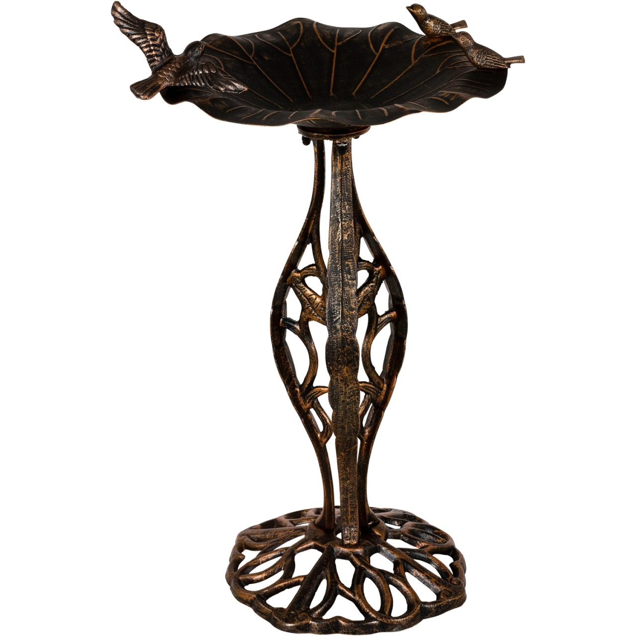 Nostalgische Vogeltränke Vogelbad Gusseisen bronze Ø 50 cm