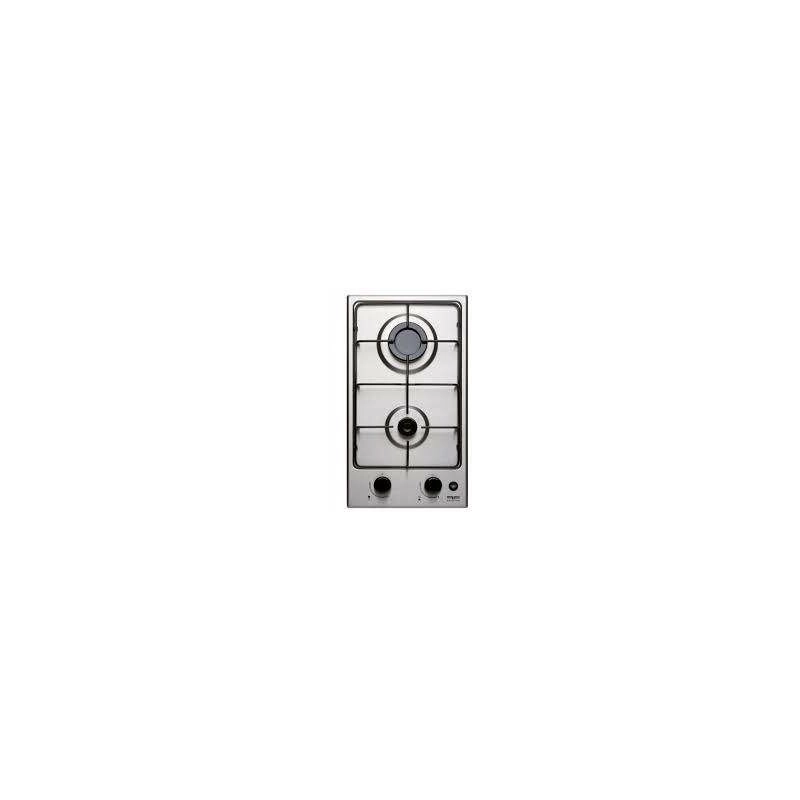 Nord Inox - Domino zweiflammiger Gasherd aus Edelstahl 290x510mm.