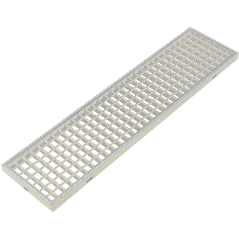Solido - Normgaragenrost Außenmaß 190 x 1240 mm, Maschenteilung 33 x 33 mm