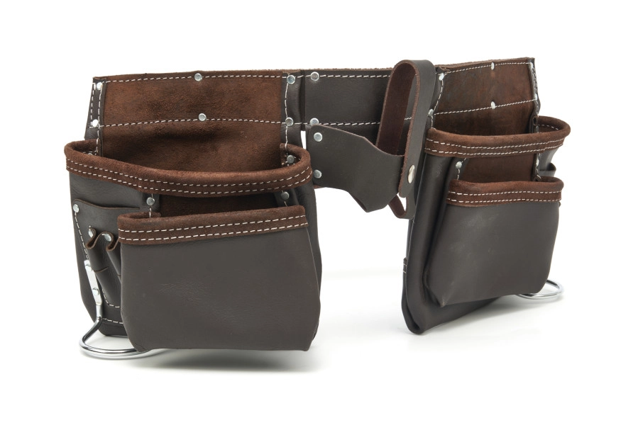 HBM Professional Double Tool Belt / Nagelschürze aus ölgegerbtem Leder