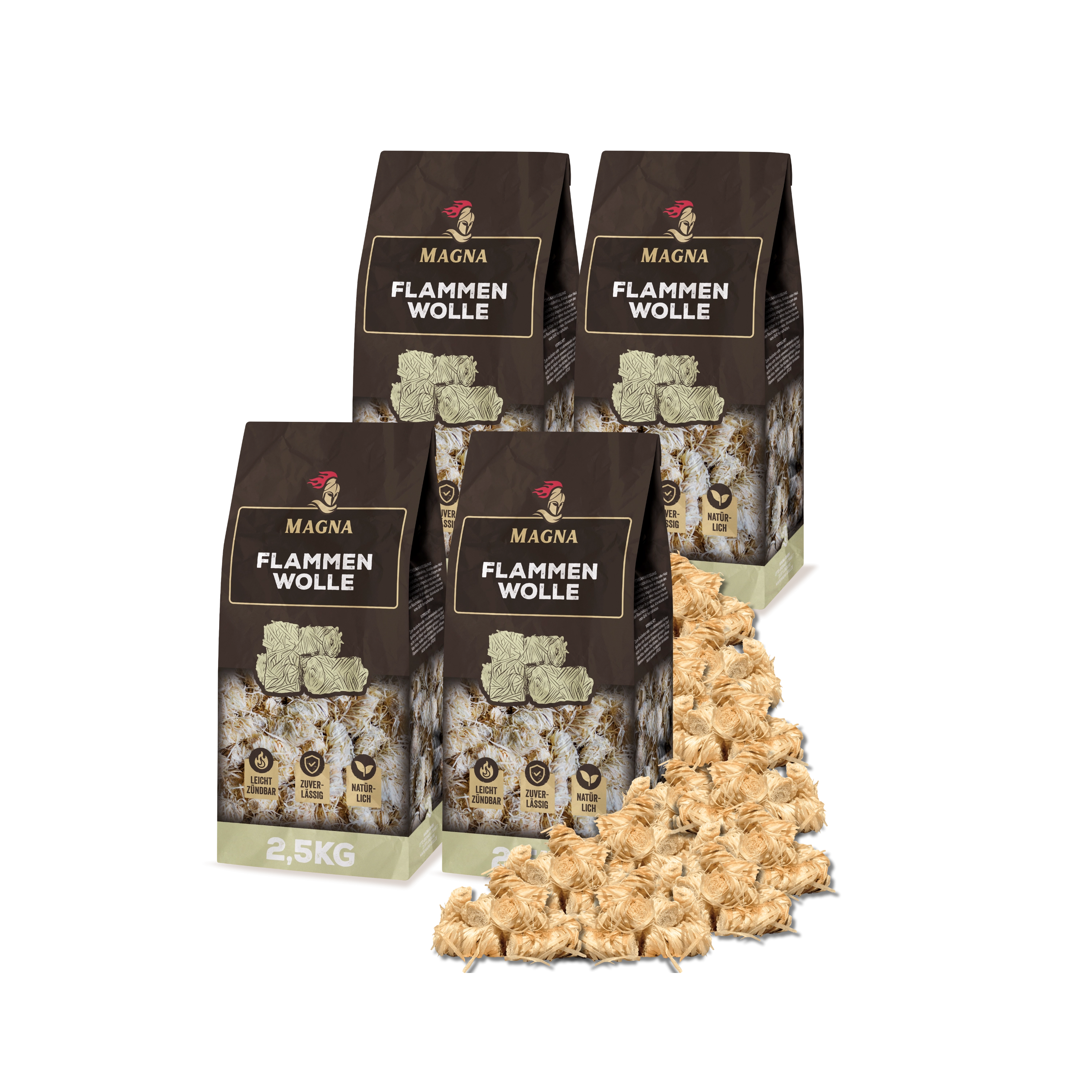 Flammenwolle 4x