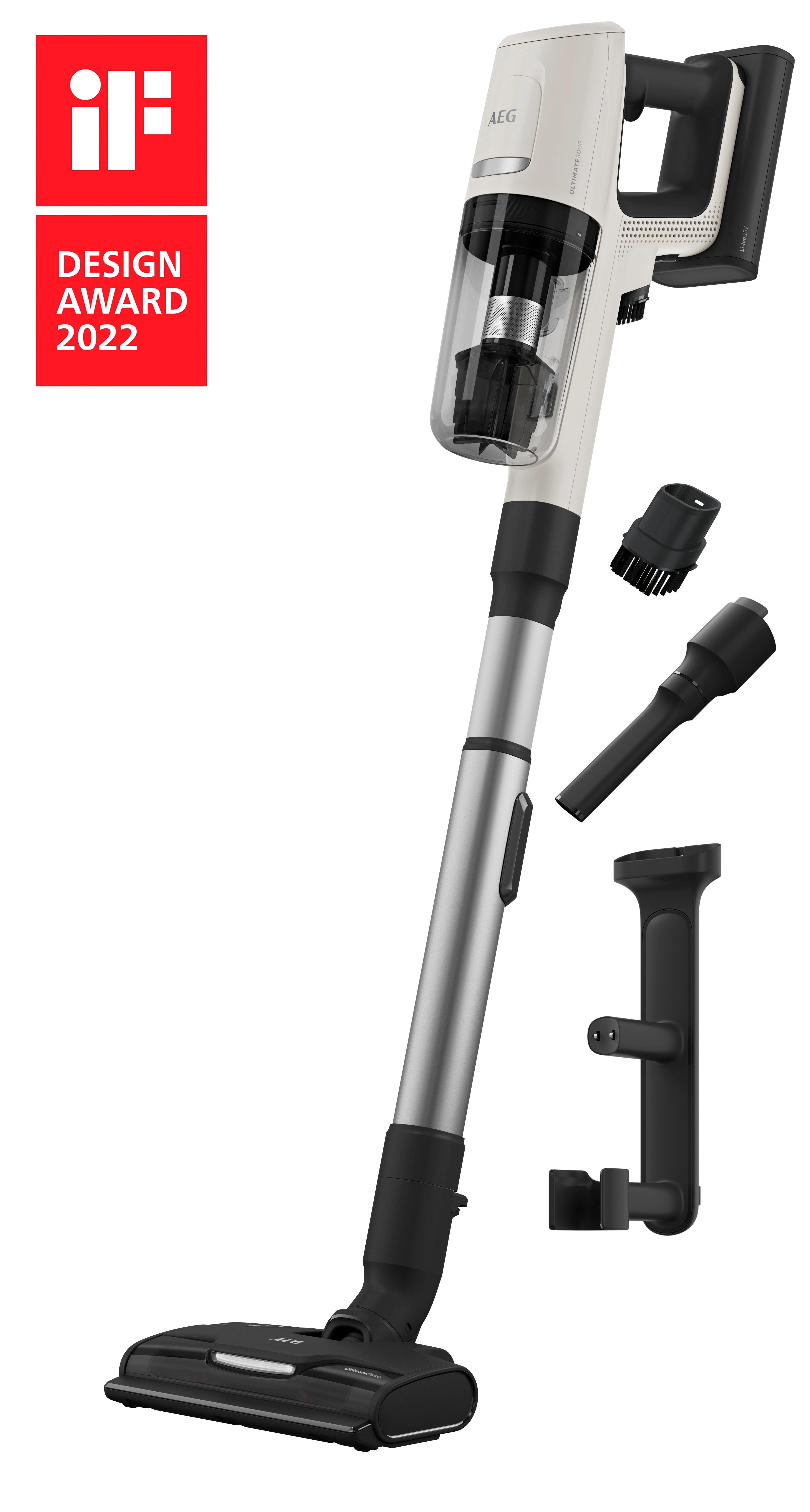 AEG AP81 8000 Akku-Staubsauger kabellos /Akkulaufzeit bis zu 60 Minuten / Modell 2021 / Farbe: Shell White AP81UB25SH