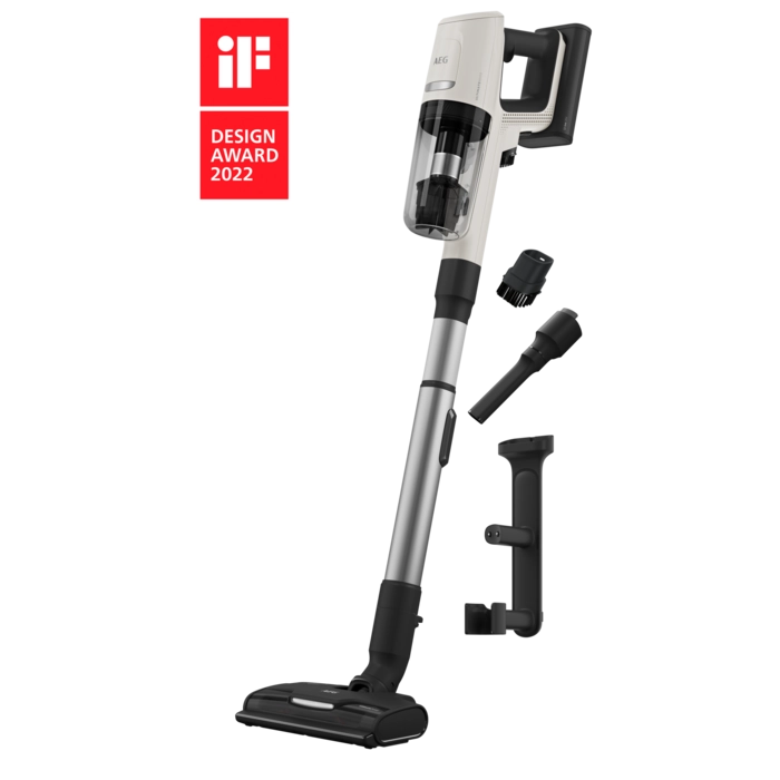 AEG AP81 8000 Akku-Staubsauger kabellos /Akkulaufzeit bis zu 60 Minuten / Modell 2021 / Farbe: Shell White AP81UB25SH