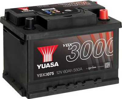 YUASA YBX3075 SMF Autobatterie 60Ah 550A