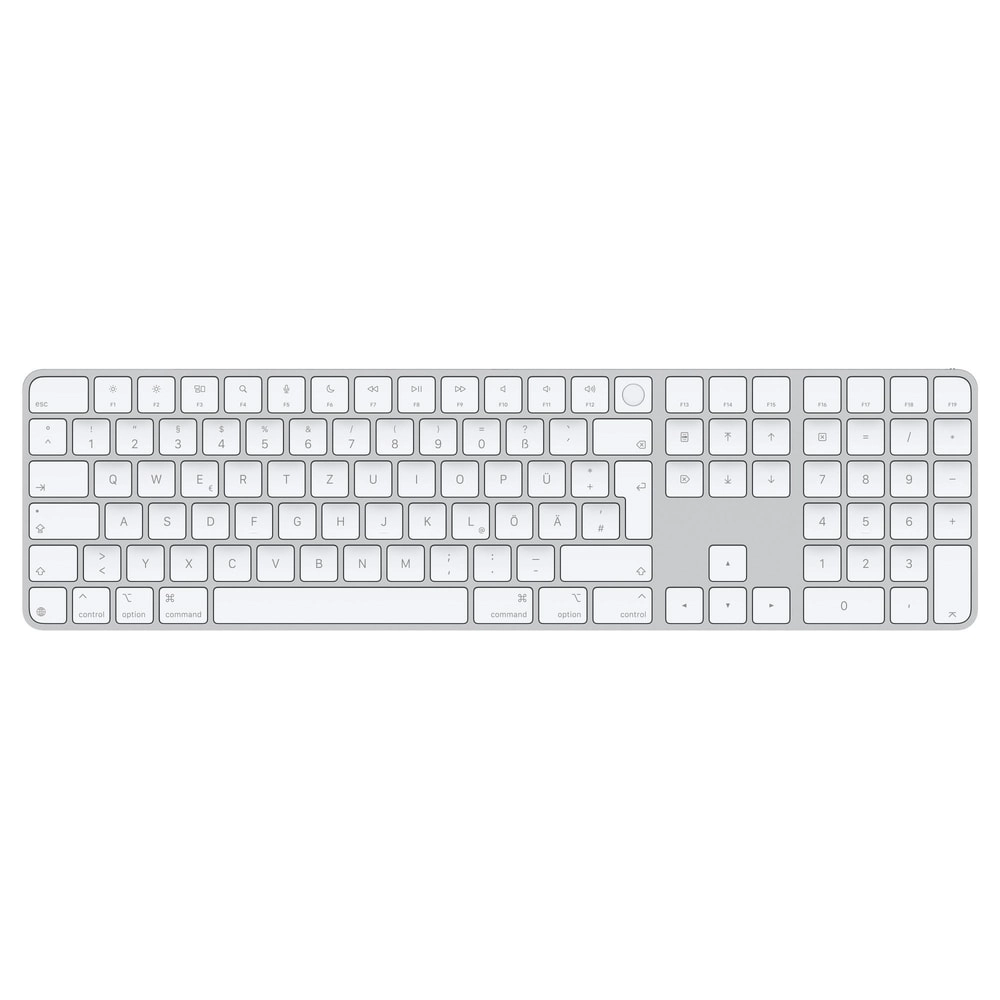 Magic Keyboard mit Touch ID und Ziffern­block für Mac Modelle mit Apple Chip - Deutsch - Weiße Taste  - 0%-Finanzierung (PayPal)