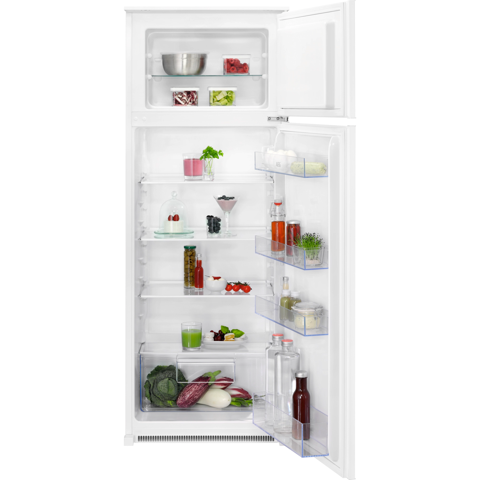 AEG 5000 ColdSense / Einbau Doppeltür - Kühlautomat / 1446 mm / 218 L / LowFrost – weniger Eisbildung / Schlepptür TSD5S141ES