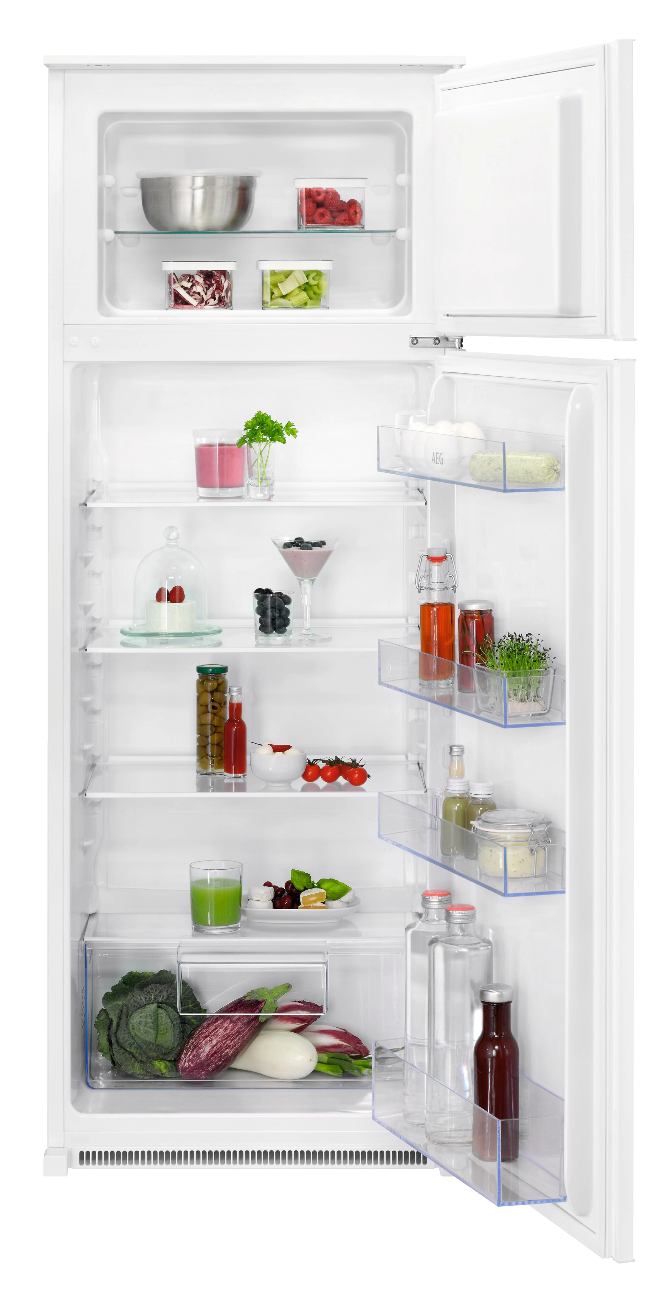 AEG 5000 ColdSense / Einbau Doppeltür - Kühlautomat / 1446 mm / 218 L / LowFrost – weniger Eisbildung / Schlepptür TSD5S141ES