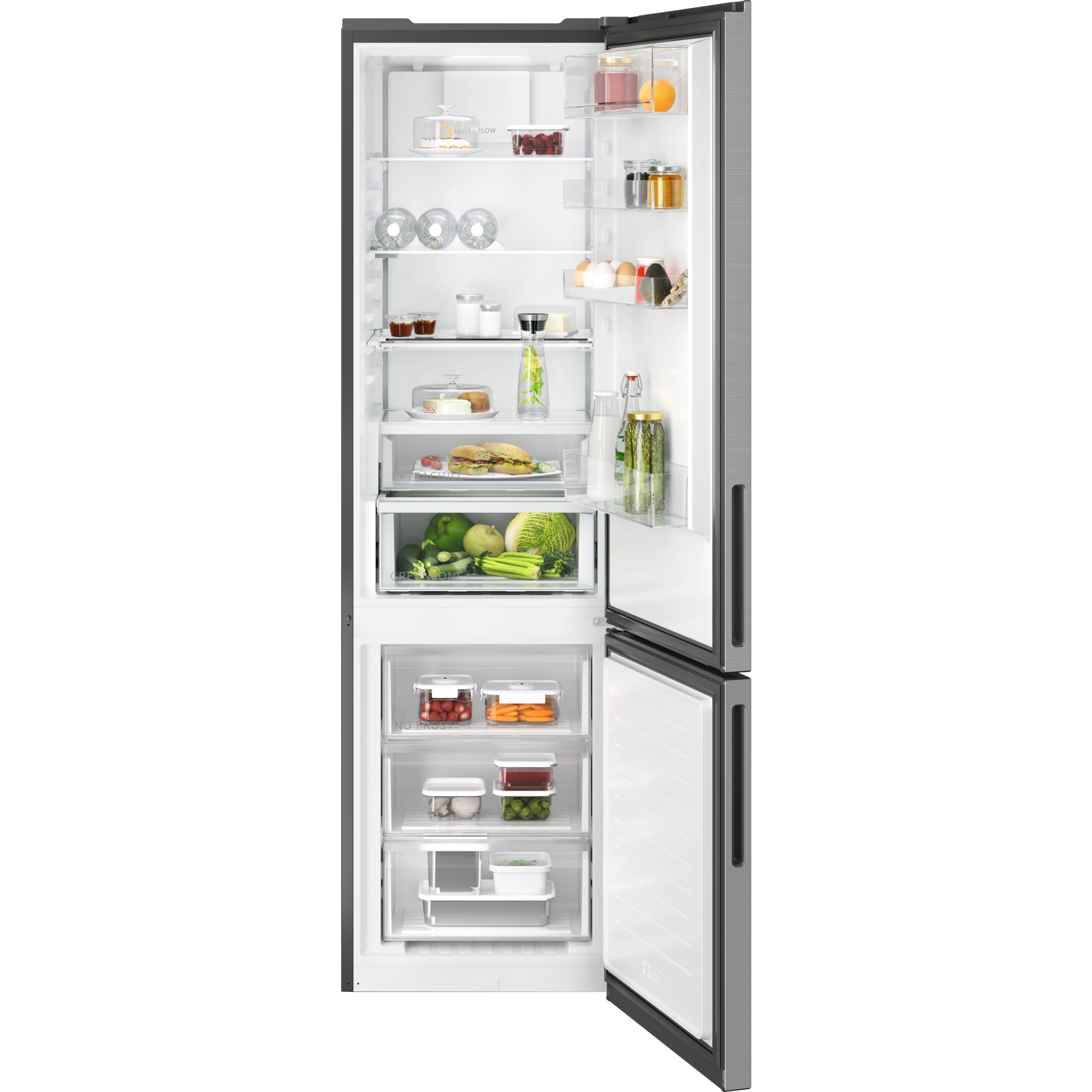 AEG 7000 GreenZone / Freistehende Kühl-Gefrierkombination / 2020 mm / 362 L / NoFrost ORC7P361CX