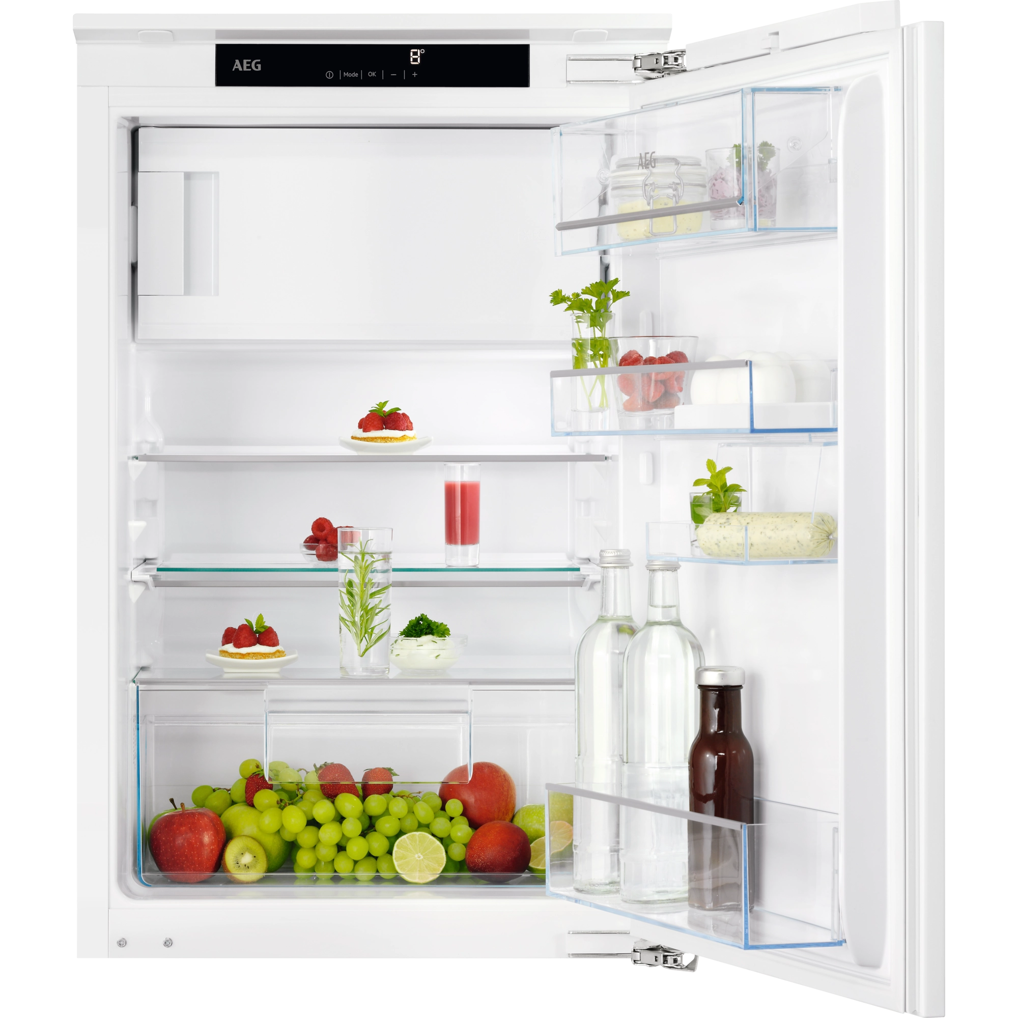 AEG Einbaukühlschrank / 880 mm / 4-Sterne-Gefrierfach / 118 L / Festtür TSF5O88WDF