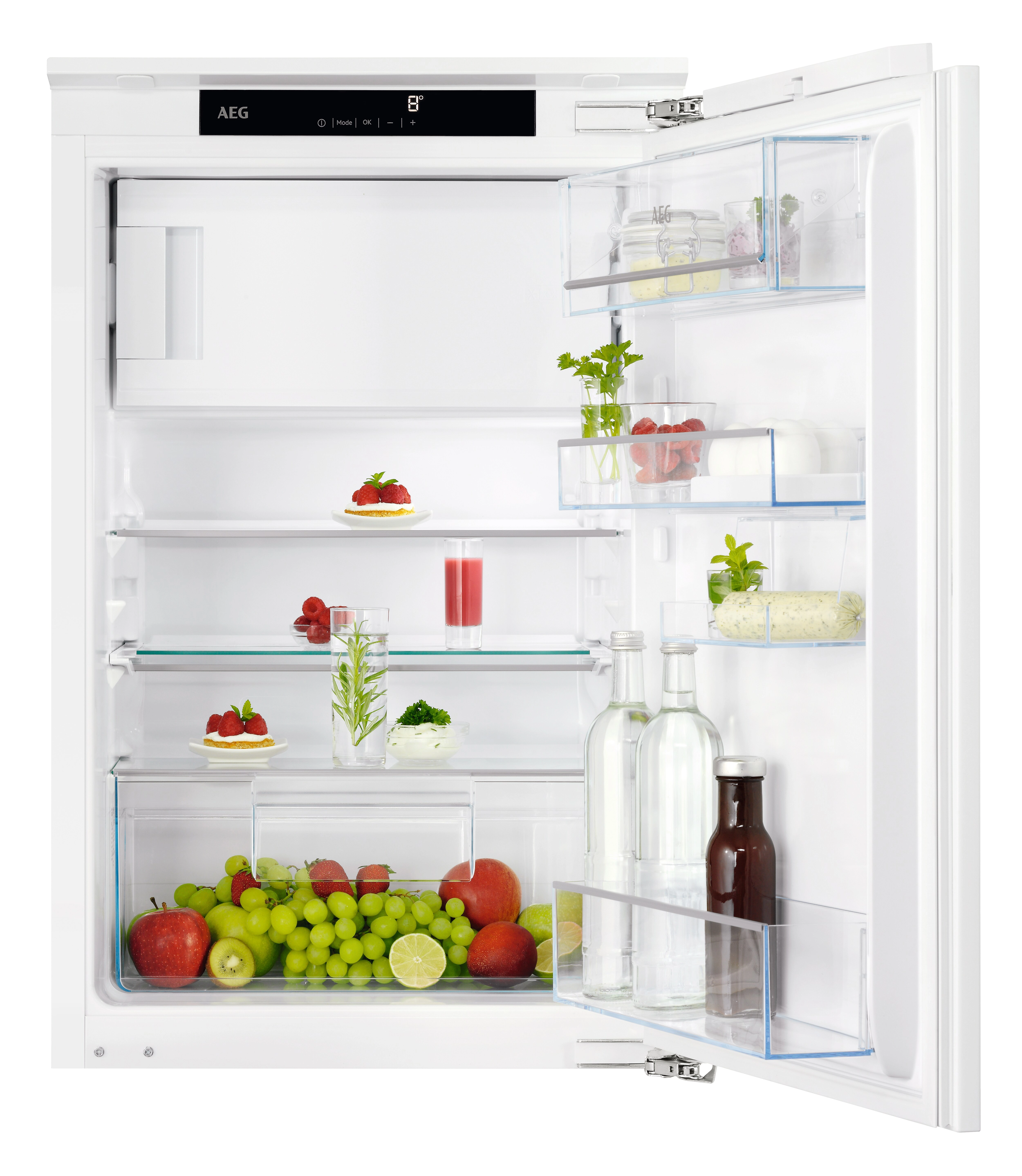 AEG Einbaukühlschrank / 880 mm / 4-Sterne-Gefrierfach / 118 L / Festtür TSF5O88WDF