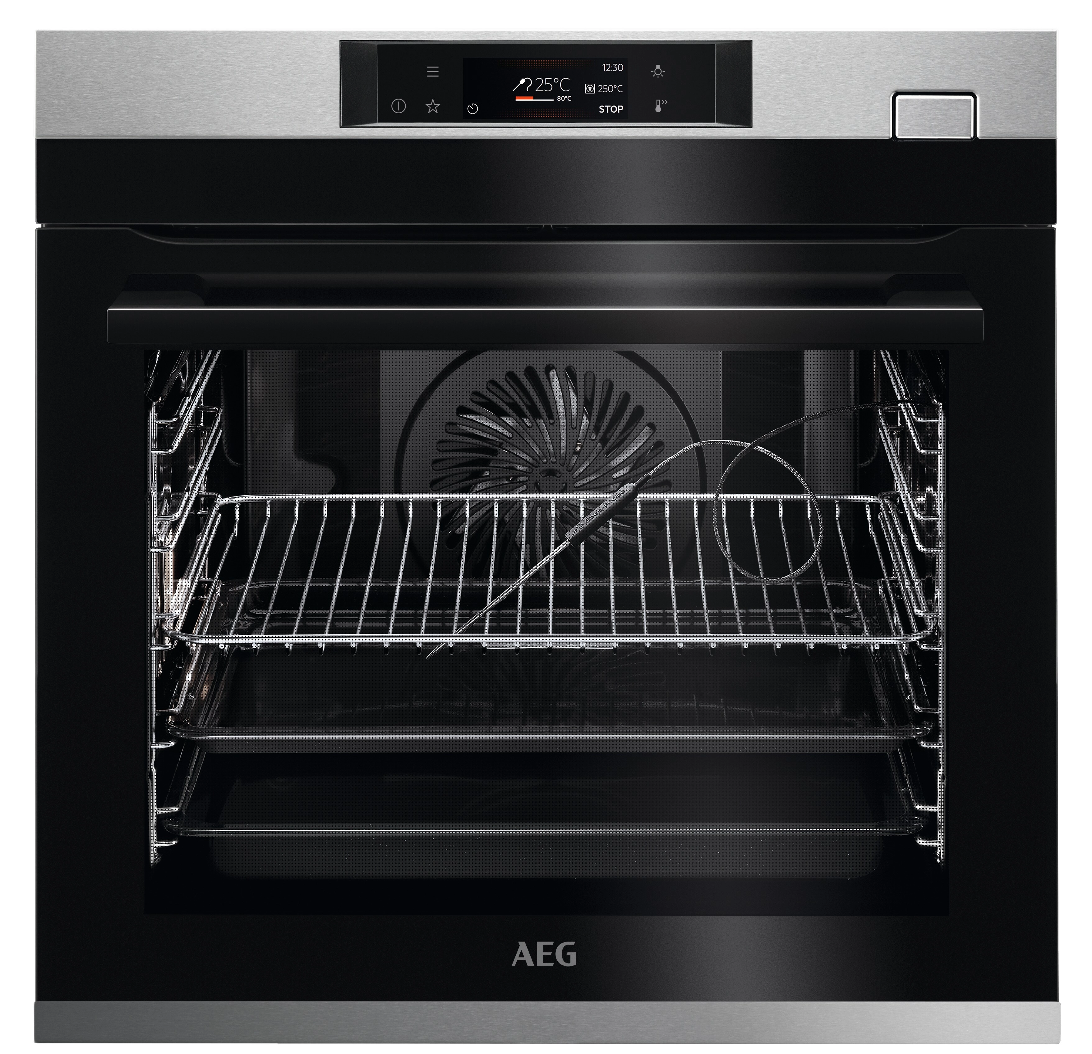 AEG 8000 SteamBoost® / Dampfbackofen / Dampfreinigung / Edelstahl mit Antifingerprint BSE78228BM