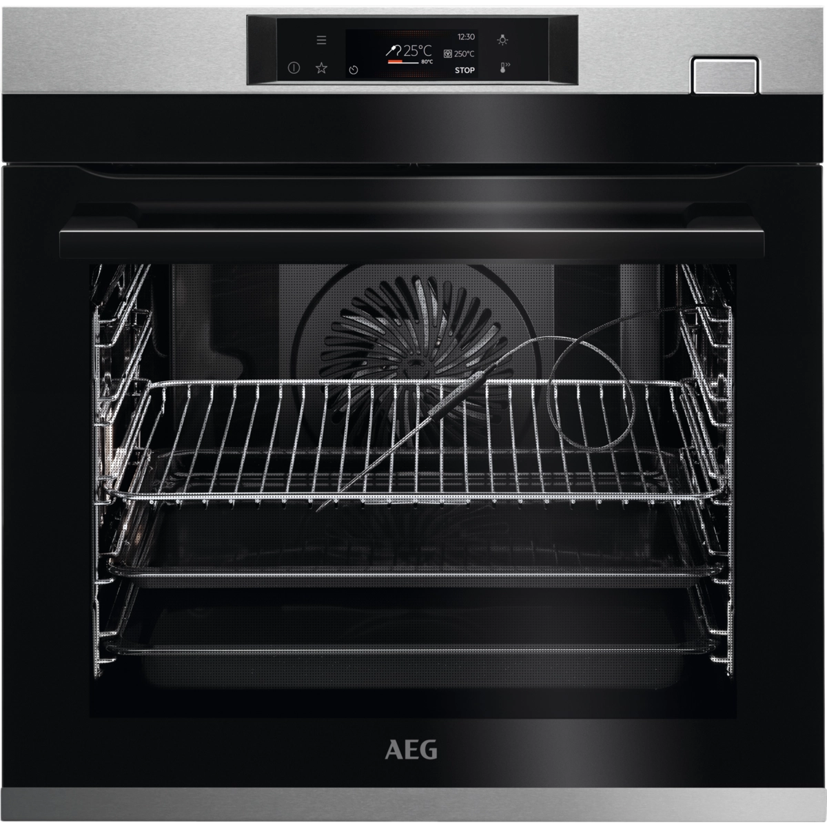AEG 8000 SteamBoost® / Dampfbackofen / Dampfreinigung / Edelstahl mit Antifingerprint BSE78228BM