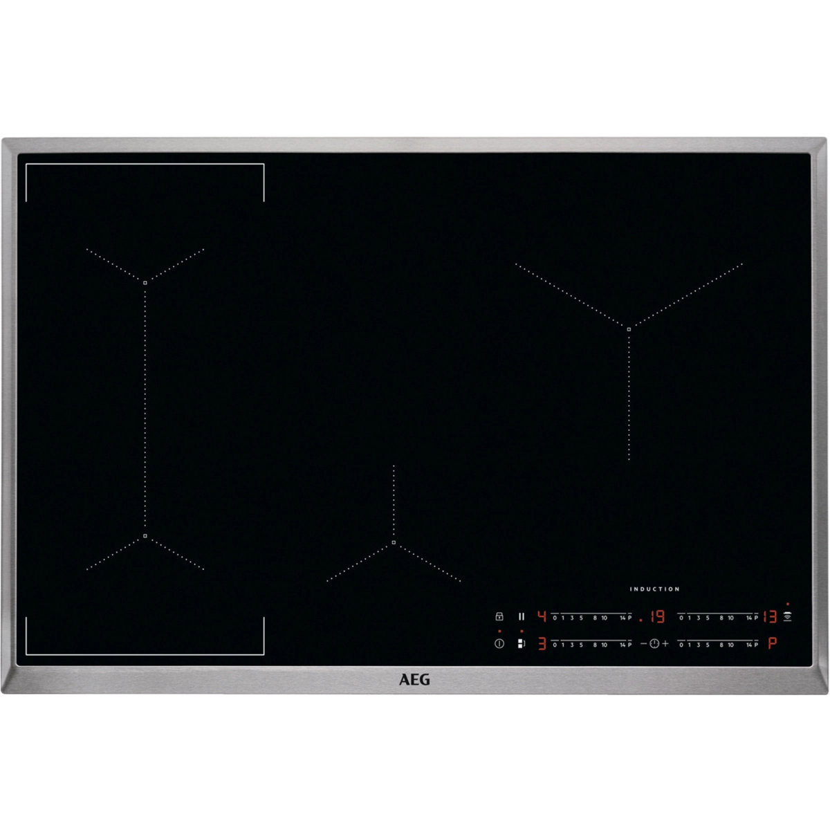 AEG 6000 Flex / Autarkes Induktionskochfeld / Hob²Hood / 80 cm I84KV443XB
